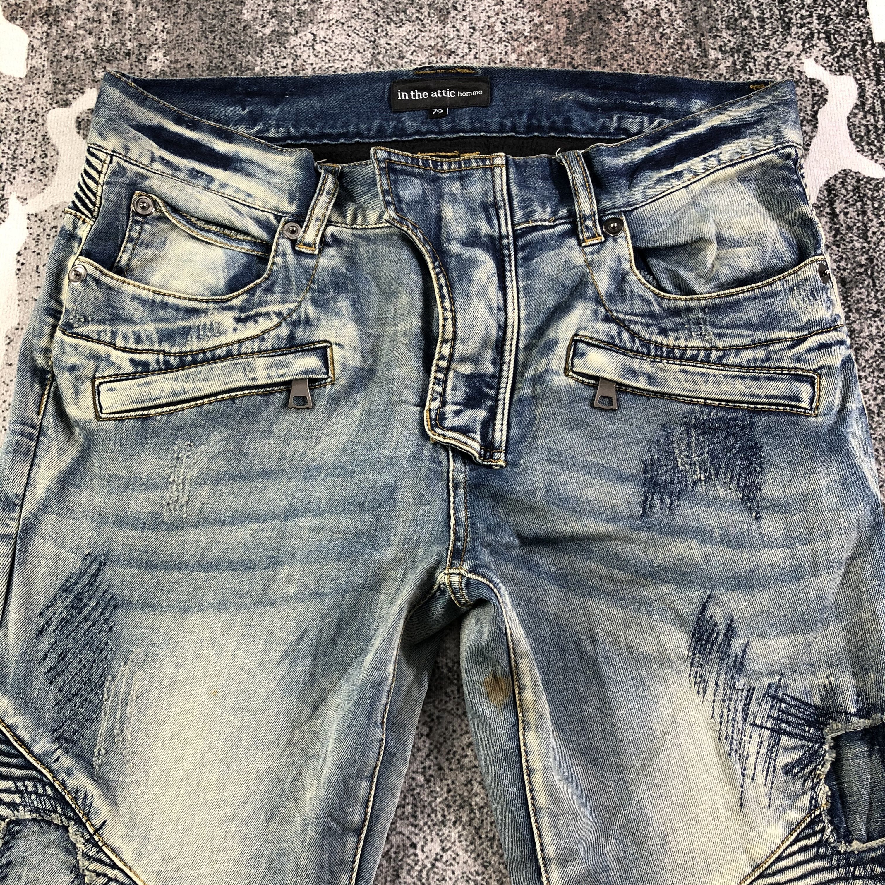 In The Attic In The Attic Biker Jeans KJ2034 Size US 32 / EU 48 - 4 Thumbnail