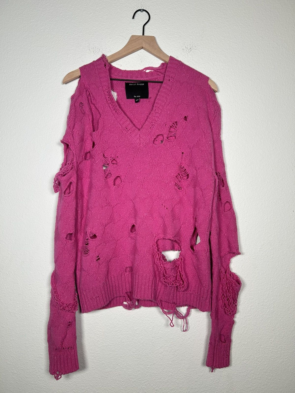 Other FW22 Wool Distressed Sweater Size US XXS / EU 40 - 1 Thumbnail