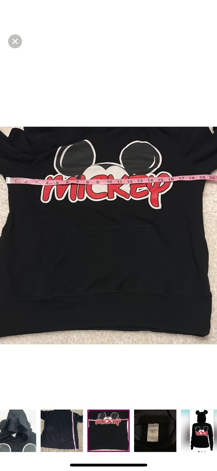 Disney Disney large Mickey Mouse ear hoodie‎ Size L / US 10 / IT 46 - 5 Thumbnail