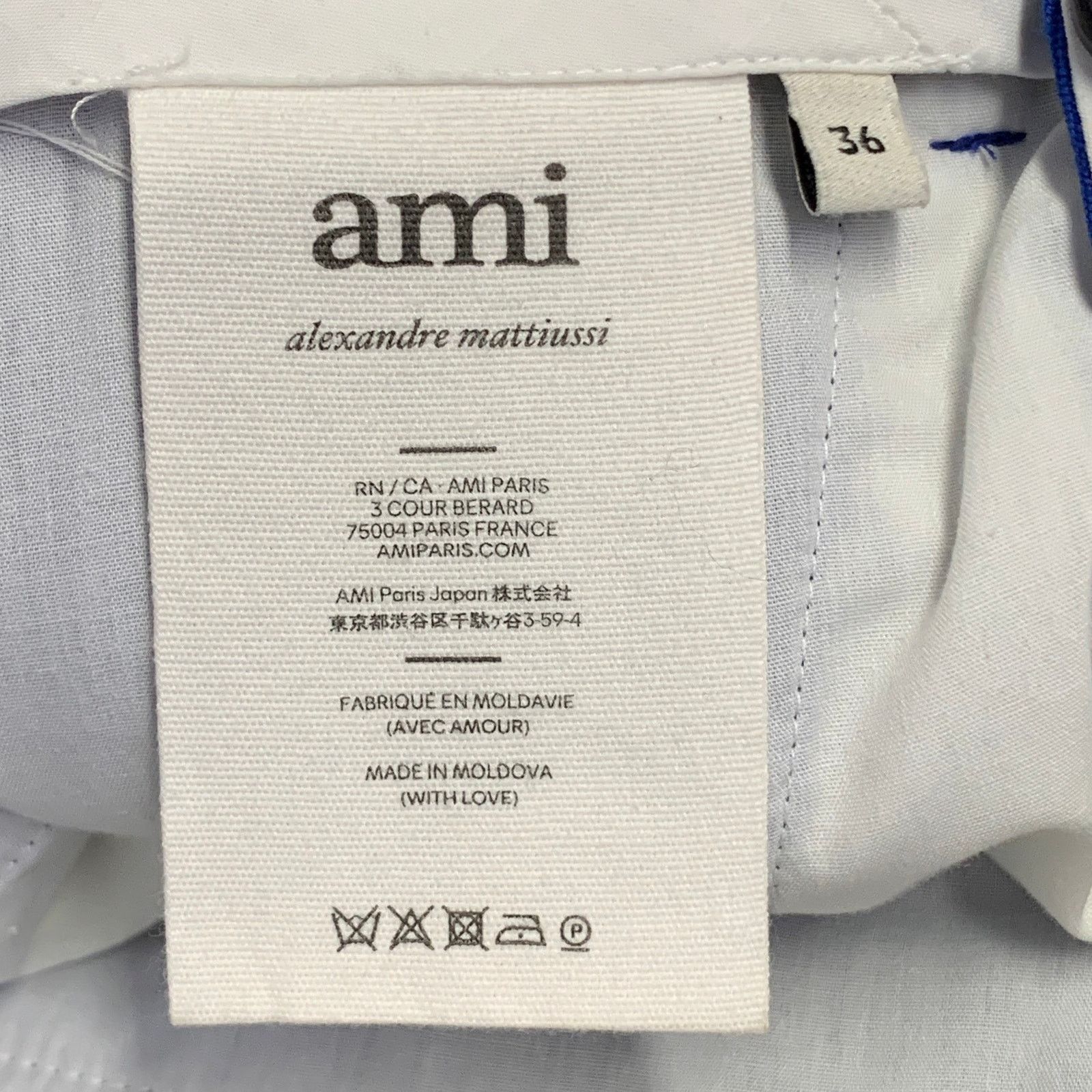 AMI AMI by ALEXANDRE MATTIUSSI Blue Wool Button Fly Dress Pants Size US 28 / EU 44 - 7 Thumbnail