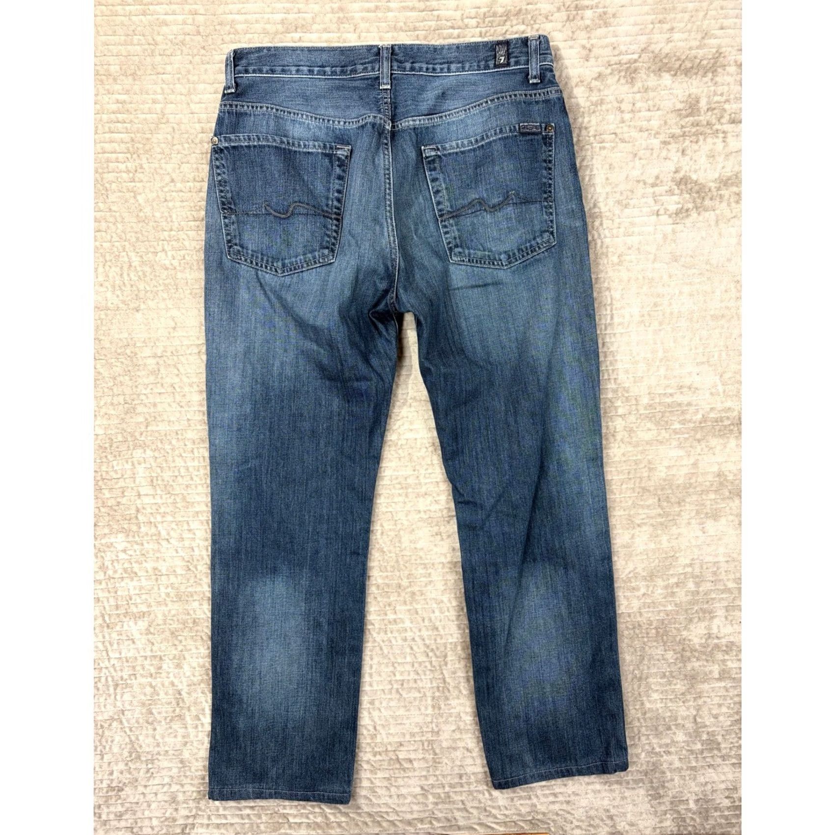 7 For All Mankind 7 For All Mankind Austyn Relaxed Straight Jeans Mens 32 Medium Wash Blue Size US 32 / EU 48 - 2 Thumbnail