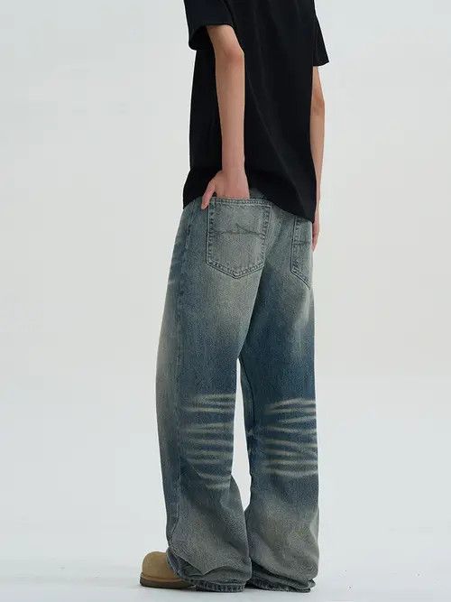 VIBE Blue Baggy Denim Jeans Size US 32 / EU 48 - 8 Thumbnail