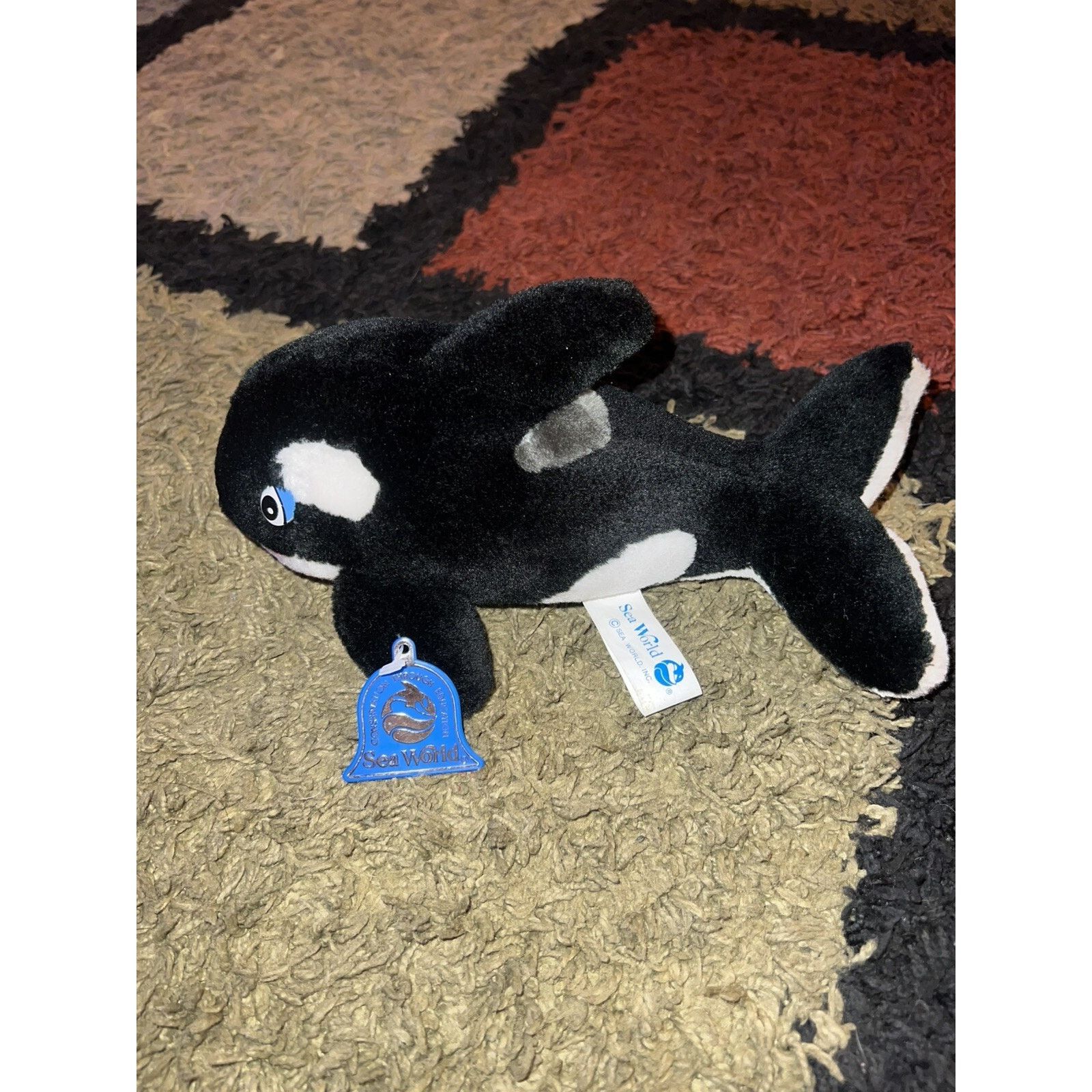 Other Vintage Sea World Shamu (Killer Whale) Plush w Original Tag! Size ONE SIZE - 2 Thumbnail