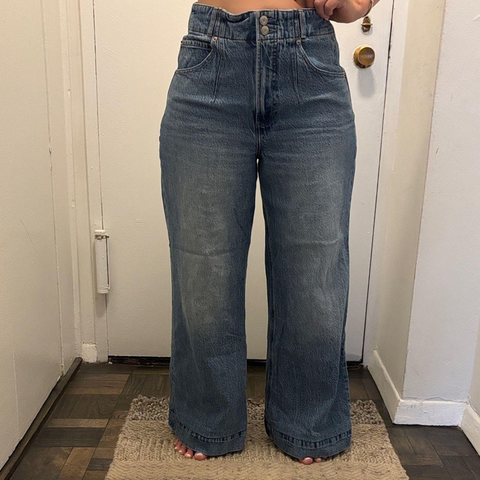Pistola NWT Pistola Wide-Leg Jeans in Classic Blue Size 30 Size 30" / US 8 / IT 44 - 1 Thumbnail