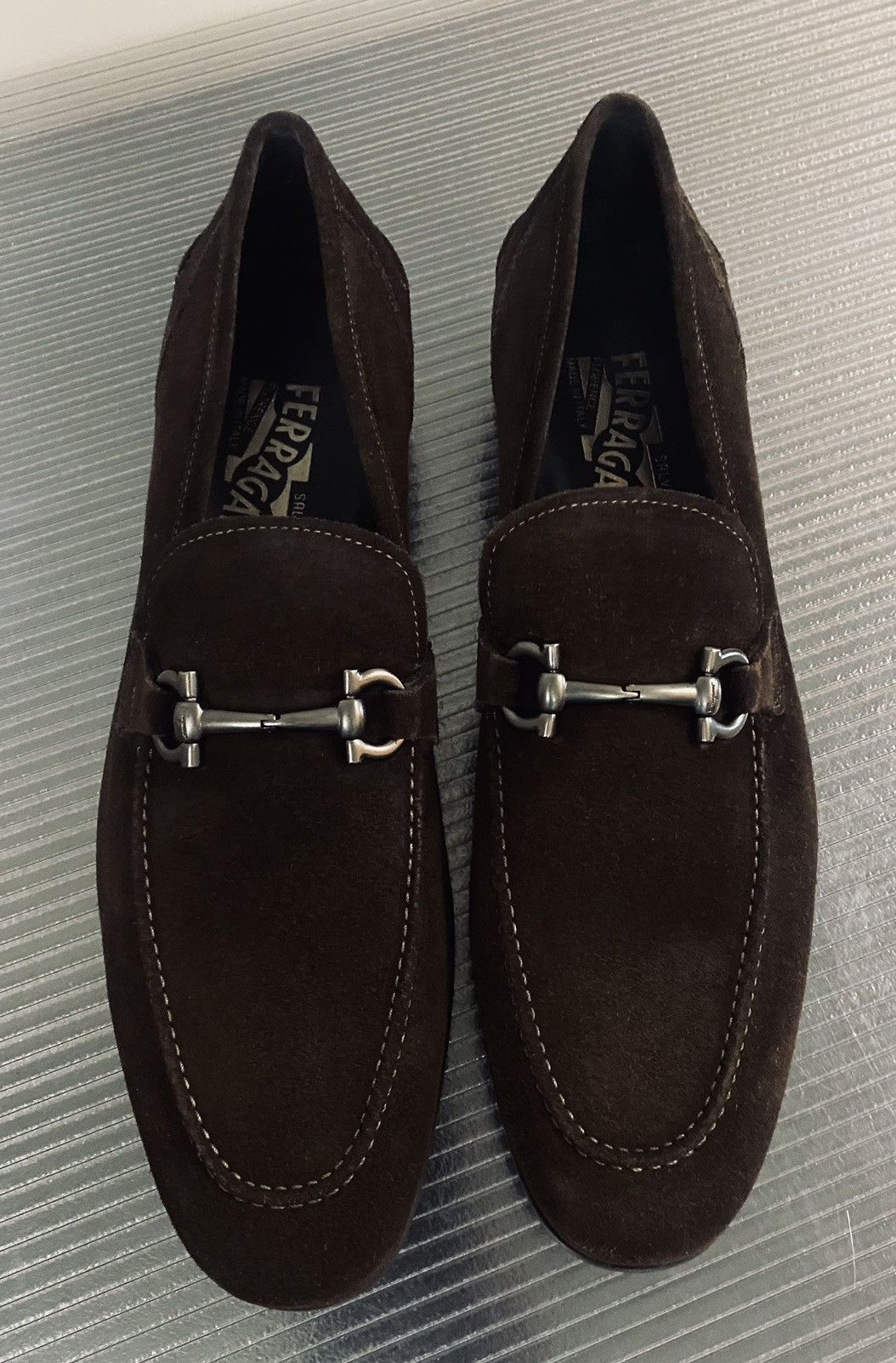 Salvatore Ferragamo Ferragamo new chocolate buc suede tapas loafer 9 D NEW Size US 9 / EU 42 - 3 Thumbnail