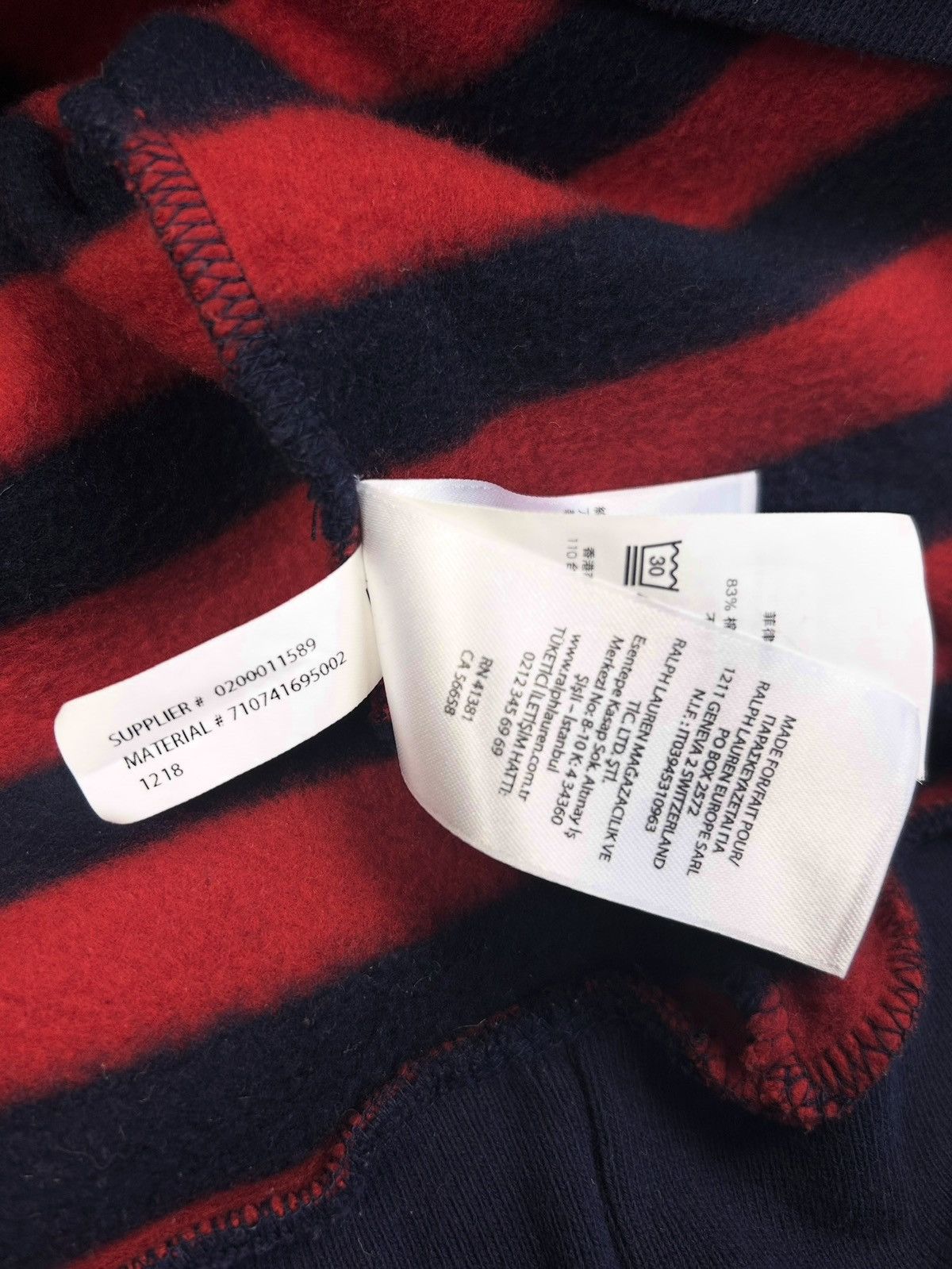 Polo Ralph Lauren rare Polo Ralph Lauren Cross Flags Striped Hoodie Vintage M Size US M / EU 48-50 / 2 - 9 Thumbnail