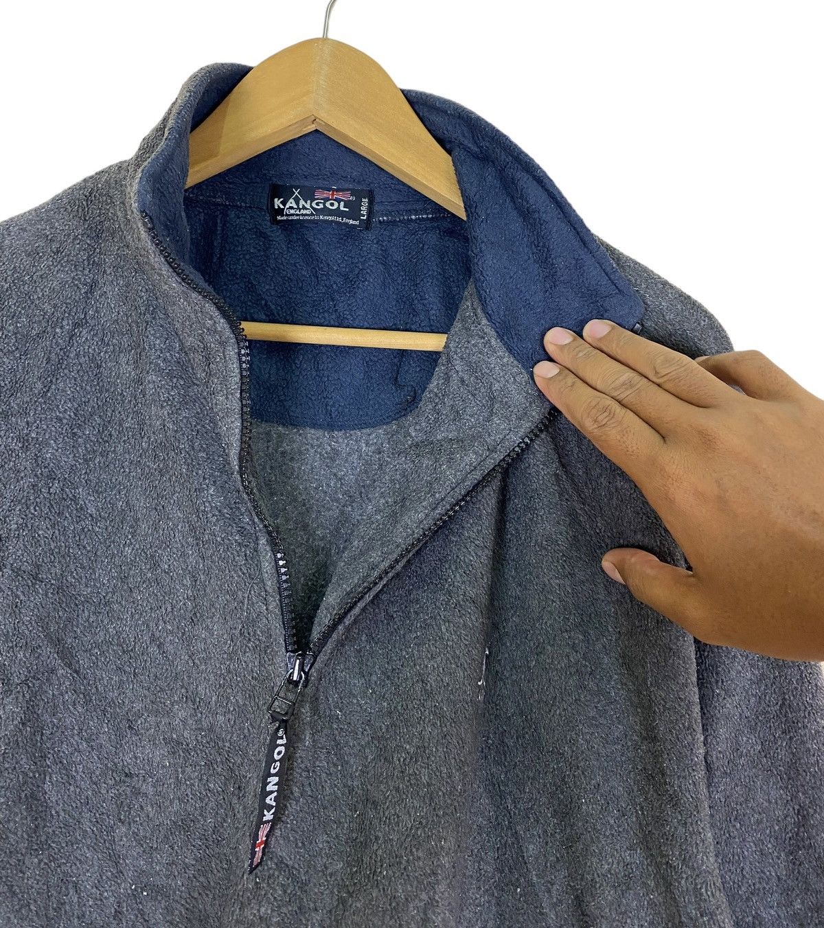 Kangol × Vintage Vintage Half Zip Kangol Fleece Sweatshirt Size US L / EU 52-54 / 3 - 7 Thumbnail