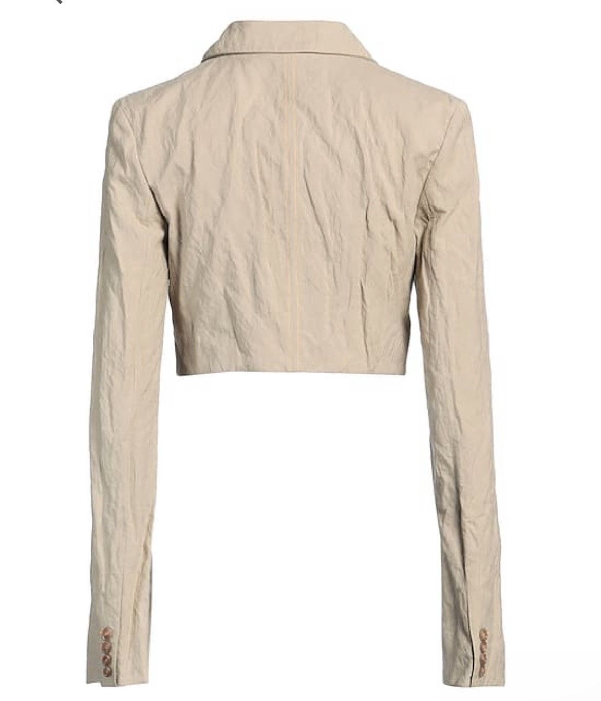 Acne Studios Acne Studios Crinkle Finish Cropped Suit Jacket Size XS / US 0-2 / IT 36-38 - 3 Thumbnail