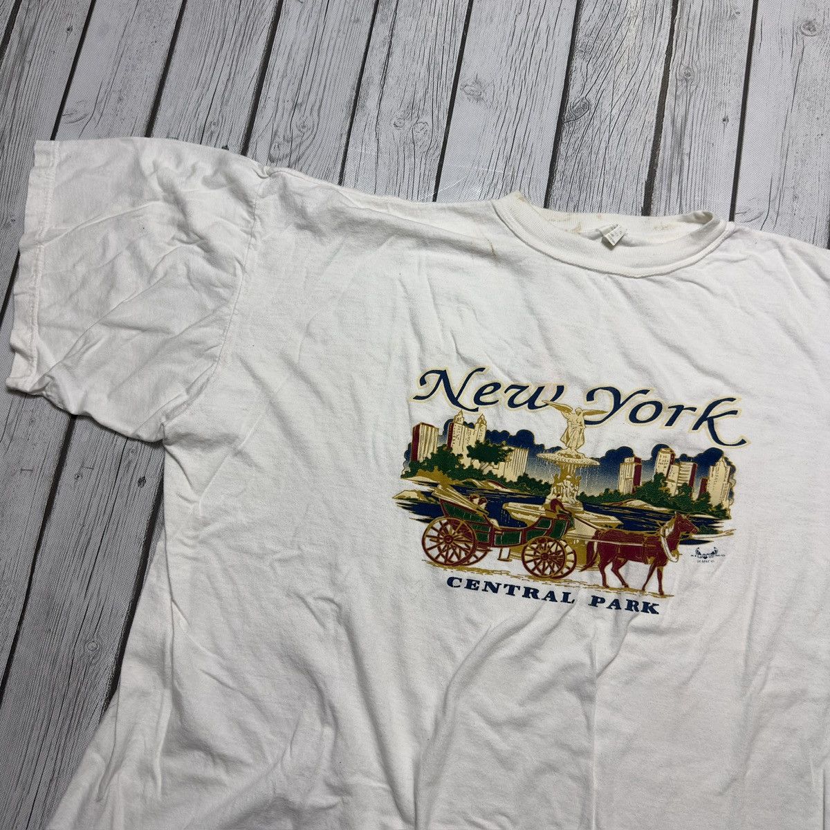 Vintage Vintage Central Park New York tee Size US XL / EU 56 / 4 - 3 Thumbnail