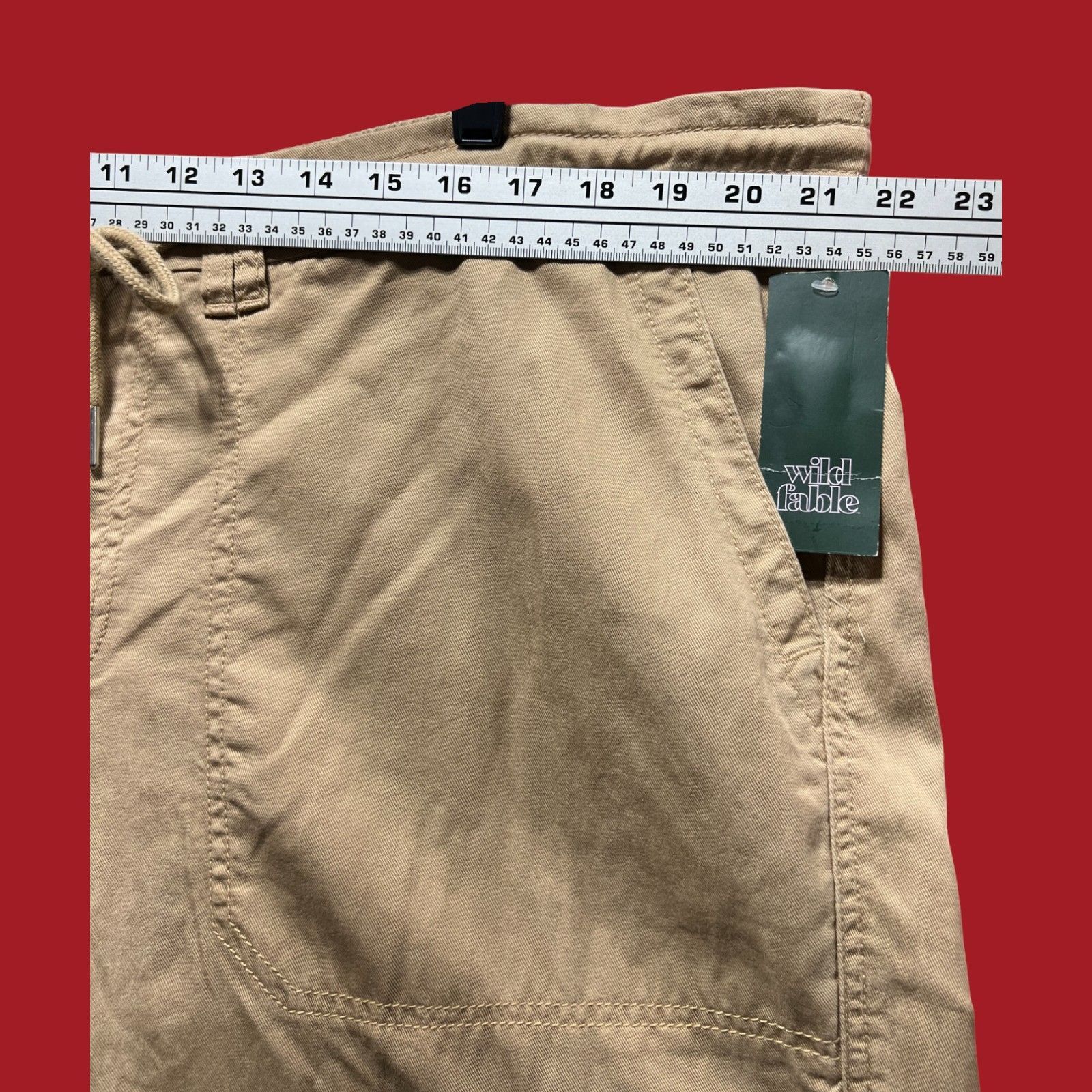 Other Wild Fable - Women's Mid-Rise Wide Leg Cargo Beach Pants - L Size 42" / US 20 - 5 Thumbnail