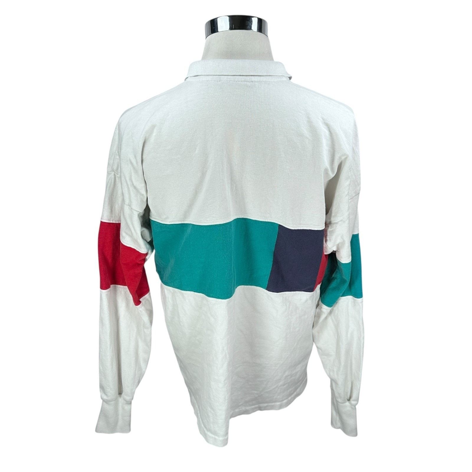 American Eagle Outfitters Vintage American Eagle Rugby Polo Shirt Men’s XL White Blue Size US XL / EU 56 / 4 - 4 Thumbnail
