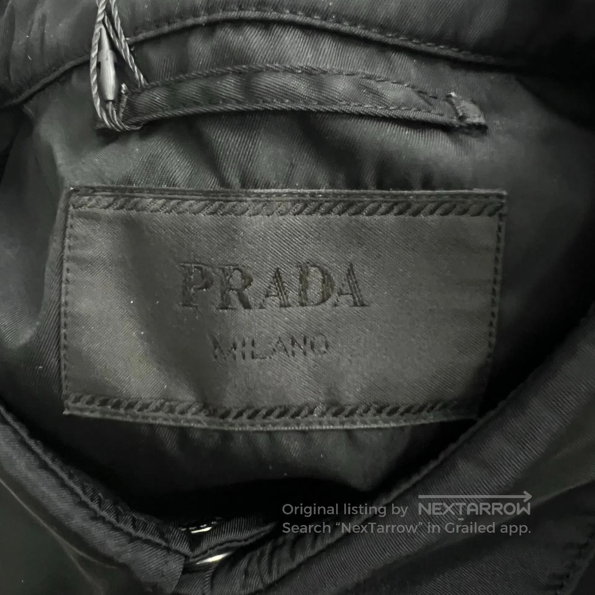 Prada prada black re-nylon jacket with logo. Size US XL / EU 56 / 4 - 3 Thumbnail