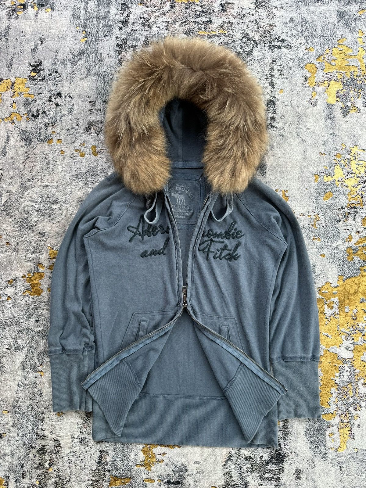 Abercrombie & Fitch ABERCROMBIE FADED ZIP FUR HOODIE IFSIXWASNINE LGB STYLE Size US S / EU 44-46 / 1 - 5 Thumbnail