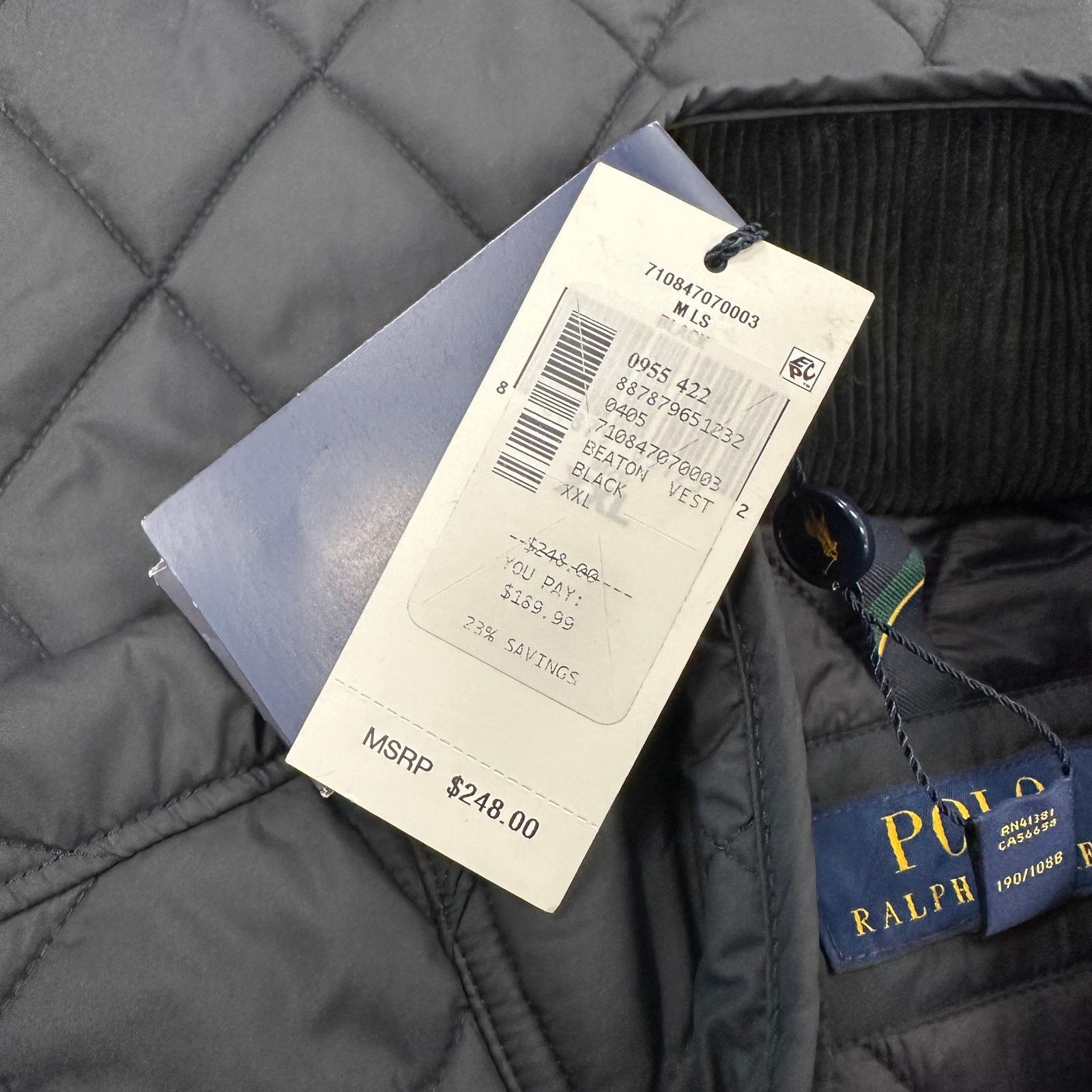 Polo Ralph Lauren New Polo Ralph Lauren navy blue quilted Beaton utility vest Size US XXL / EU 58 / 5 - 7 Thumbnail