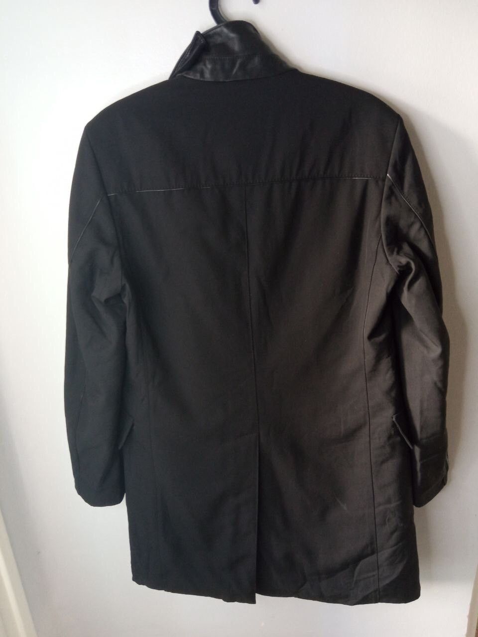 Prada Prada F/w07 Tab Black Tech Leather Wool Nylon Long Over Coat Size US M / EU 48-50 / 2 - 3 Thumbnail