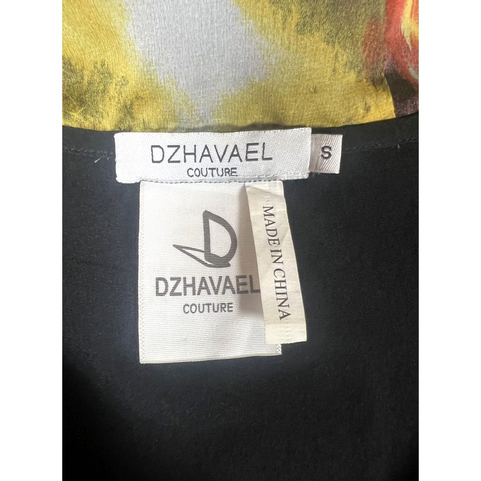 Vintage DZHAVAEL Couture Dress Womens S Black Tie Dye Hooded Sleeveless Ruched Shift dress Size S / US 4 / IT 40 - 5 Thumbnail
