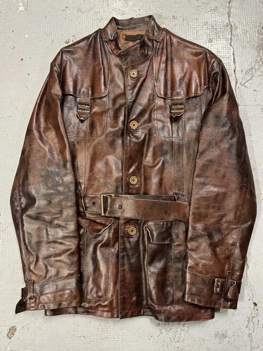 Imperial 2000s Imperial Obscur Brown Leather Straps Jacket Size US M / EU 48-50 / 2 - 3 Thumbnail