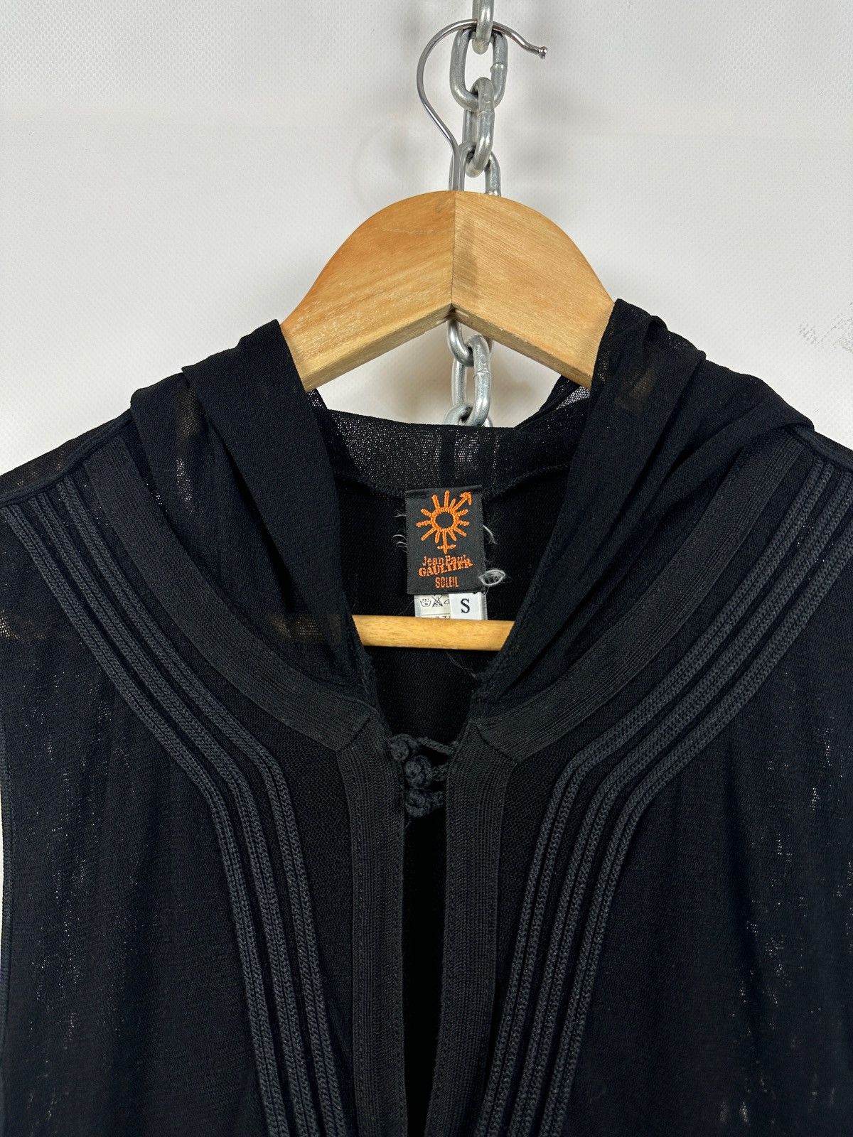Jean Paul Gaultier Vintage Jean Paul Gaultier Black Gothic Mesh Hood Maxi Dress Size S / US 4 / IT 40 - 9 Thumbnail