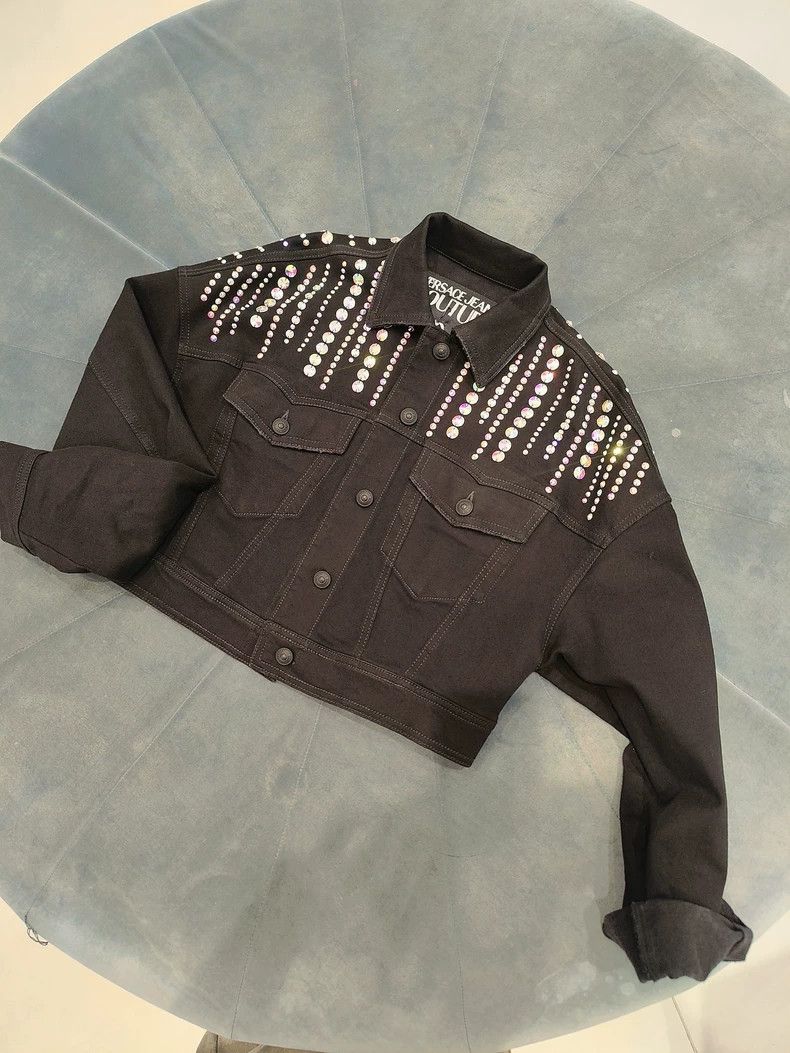 Versace VERSACE JEANS COUTURE Studded Denim Jacket - dmc Size US M / EU 48-50 / 2 - 1 Thumbnail