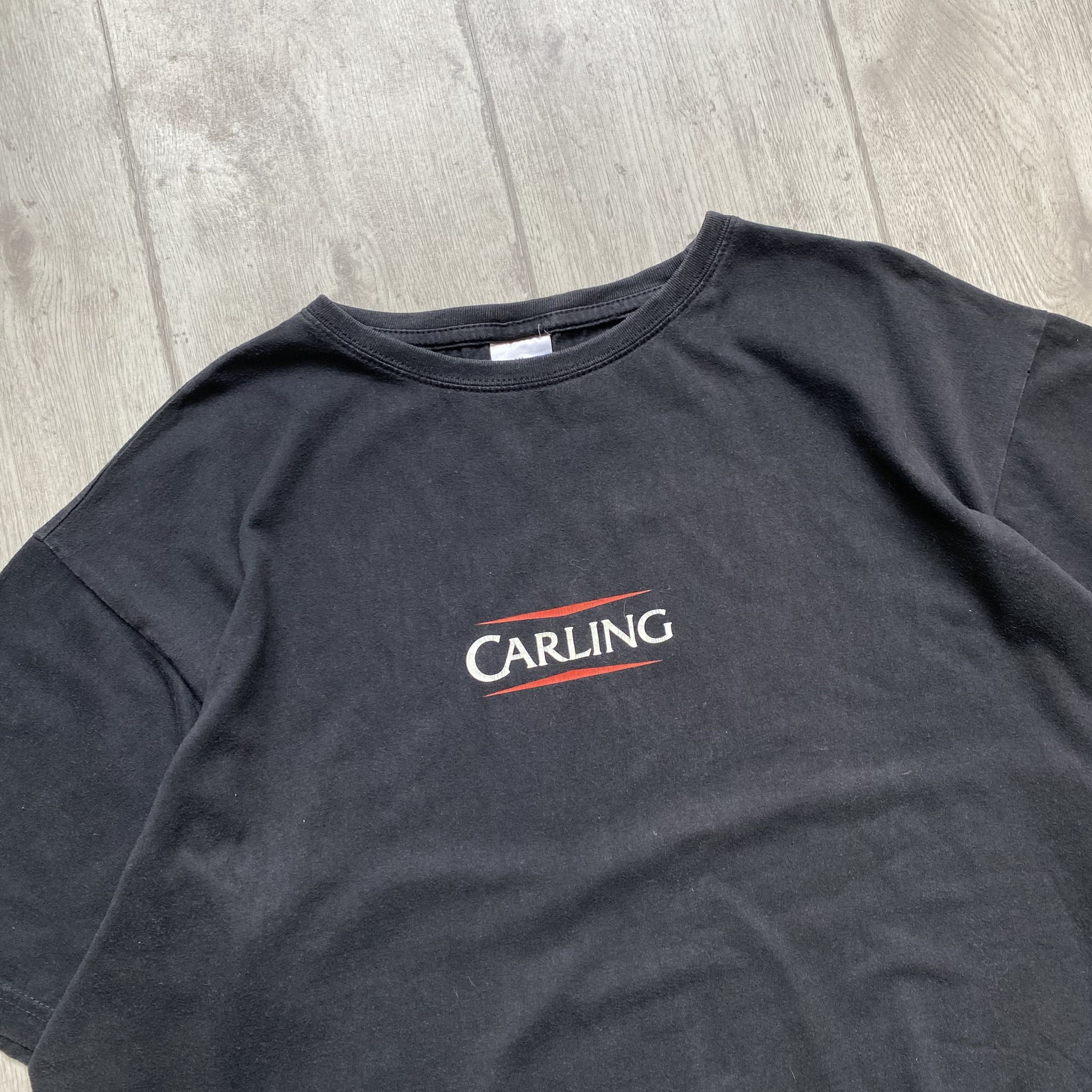 Budweiser 🍺 Vintage Beer Carling promo faded tee Center logo Size US XL / EU 56 / 4 - 3 Thumbnail