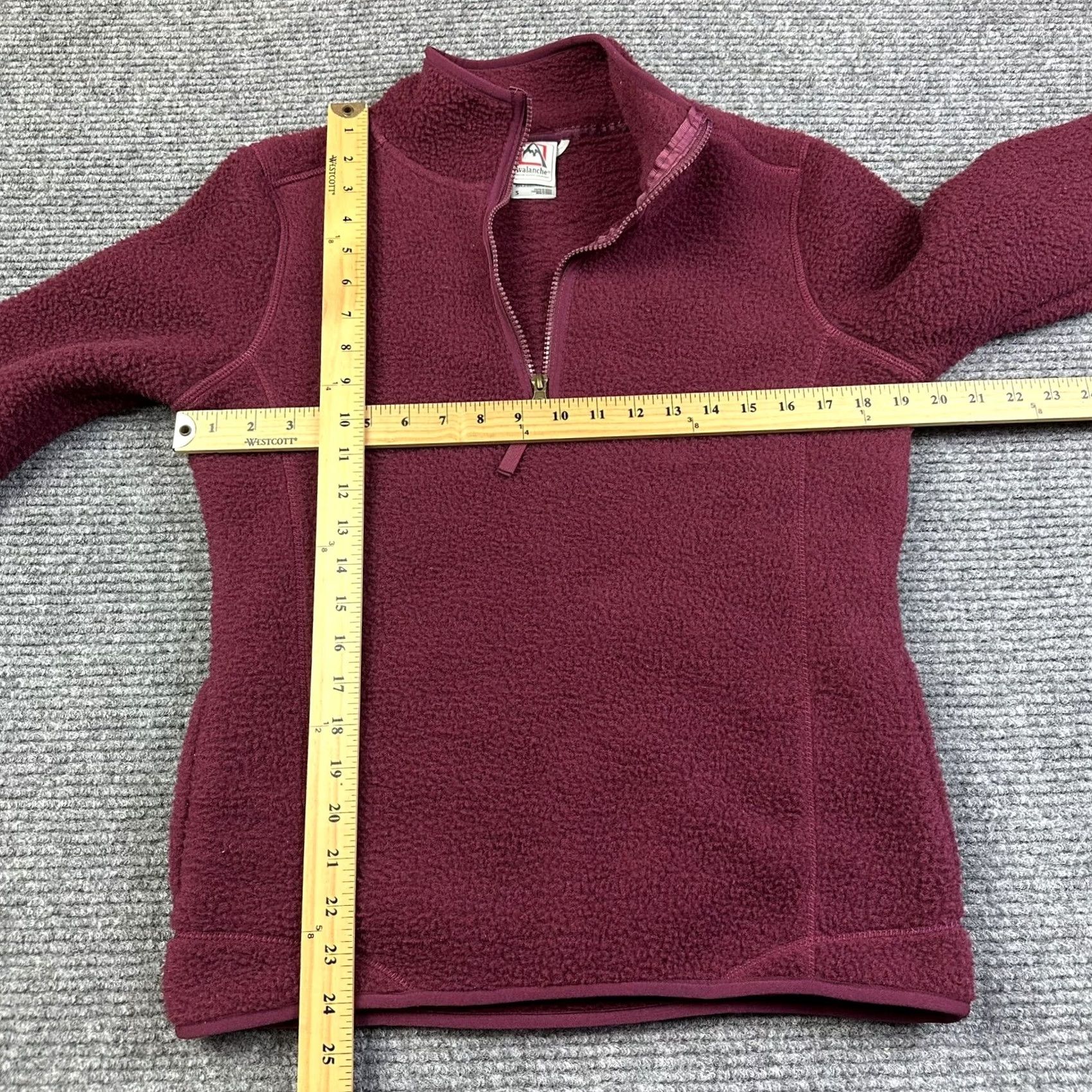 Avalanche VINTAGE Avalanche Fleece Jacket Women’s S 1/4 Zip Pullover With Pockets Purple/Burgundy Logo C Fleece Jacket Womens Size S / US 4 / IT 40 - 4 Thumbnail