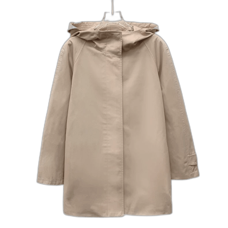 Burberry Burberry Beige Cotton Hooded Long Sleeve Jacket Size S / US 4 / IT 40 - 1 Thumbnail