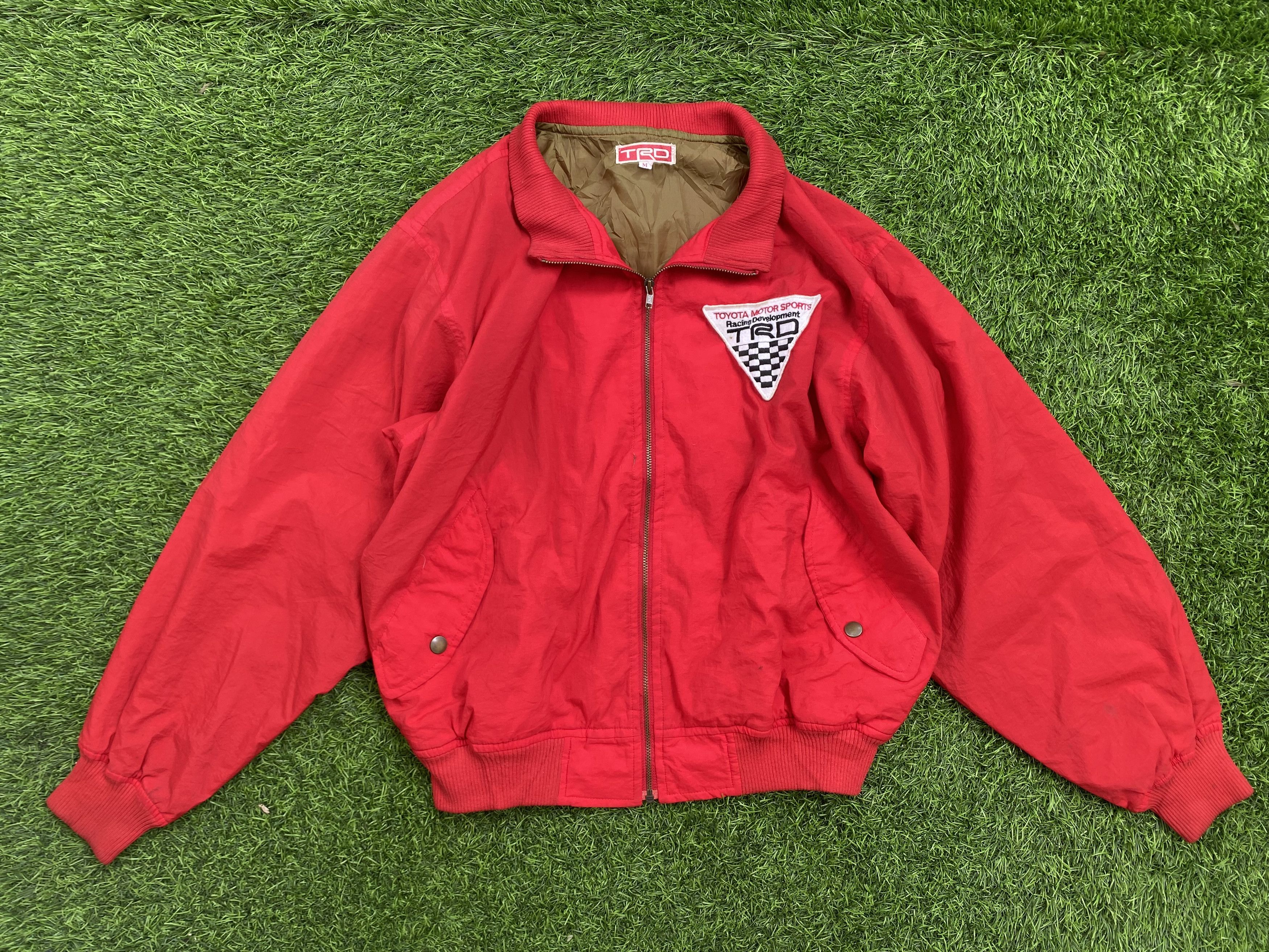 image of Vintage Toyota Racing Trd Sport Bomber Jacket in Red, Men's (Size Medium)