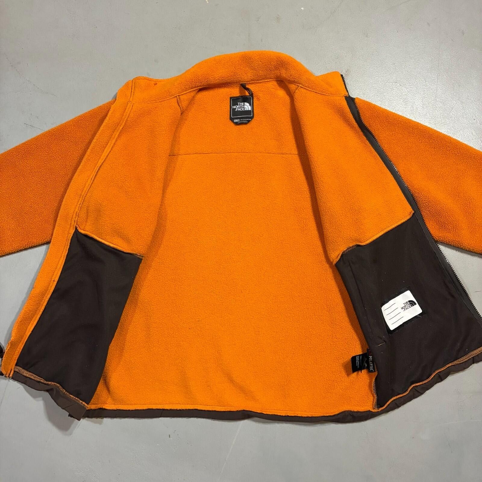 The North Face North Face Denali Boys XL Orange Brown Fleece Jacket 2000s Size US XL / EU 56 / 4 - 4 Thumbnail