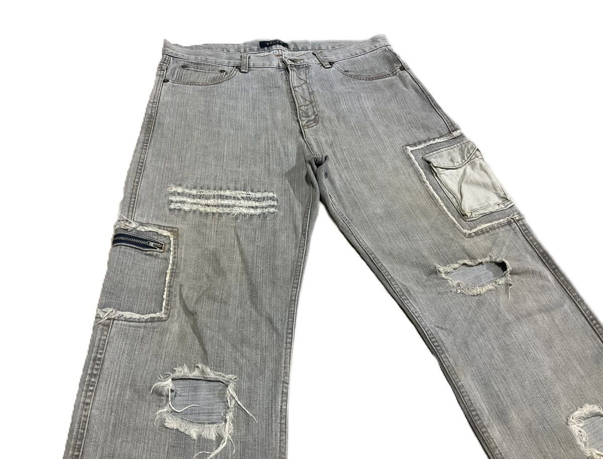 Hysteric Glamour × If Six Was Nine × Japanese Brand 🔥Sick Y2K Trnca Patchwork Baggy Denim Distressed Size US 36 / EU 52 - 2 Thumbnail