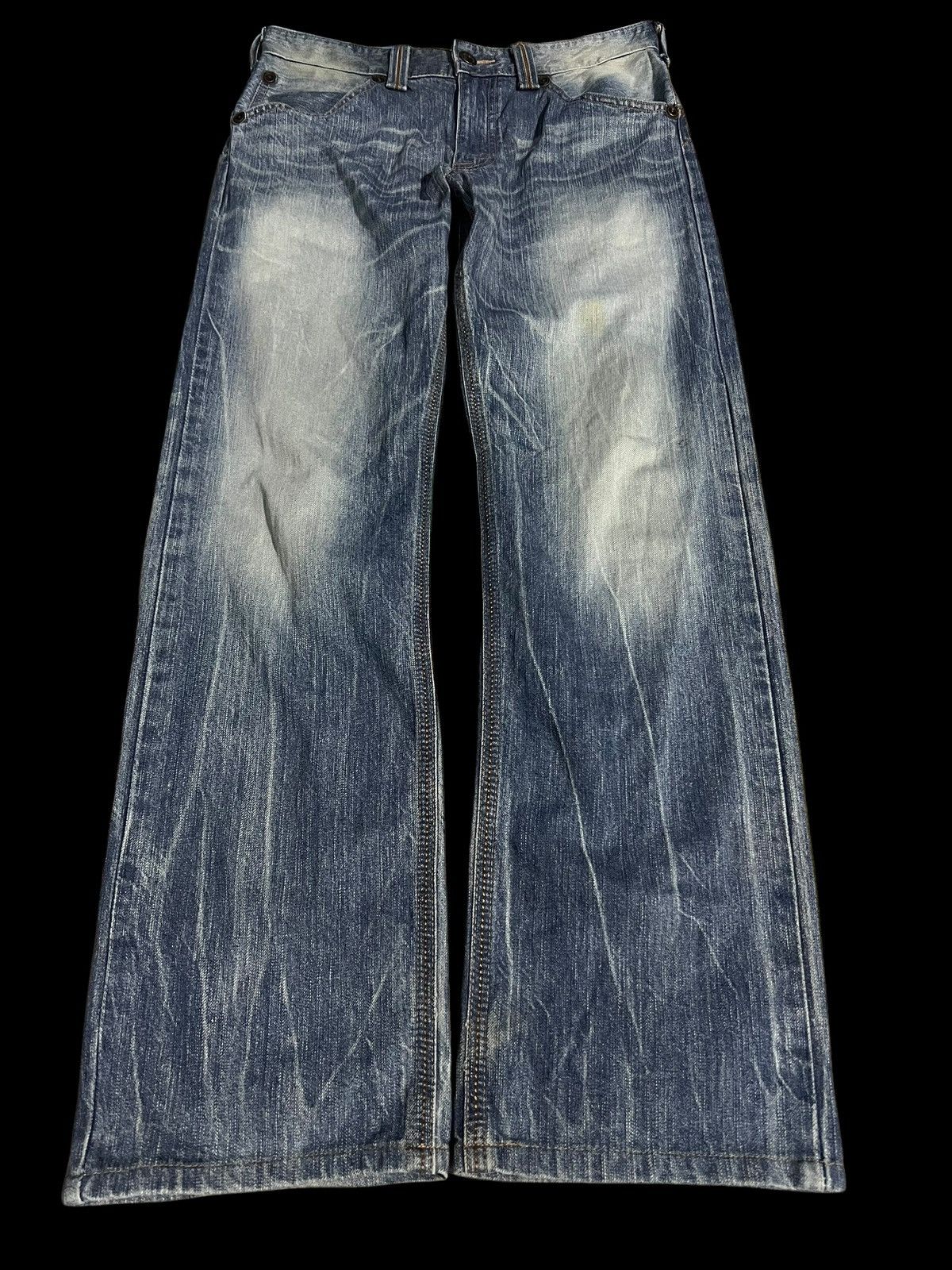 Edwin × If Six Was Nine × Le Grande Bleu (L.G.B.) 💥BAGGY💥EDWIN EXCLUSIVE VINTAGE WASHED FADED JEANS Size US 32 / EU 48 - 1 Thumbnail