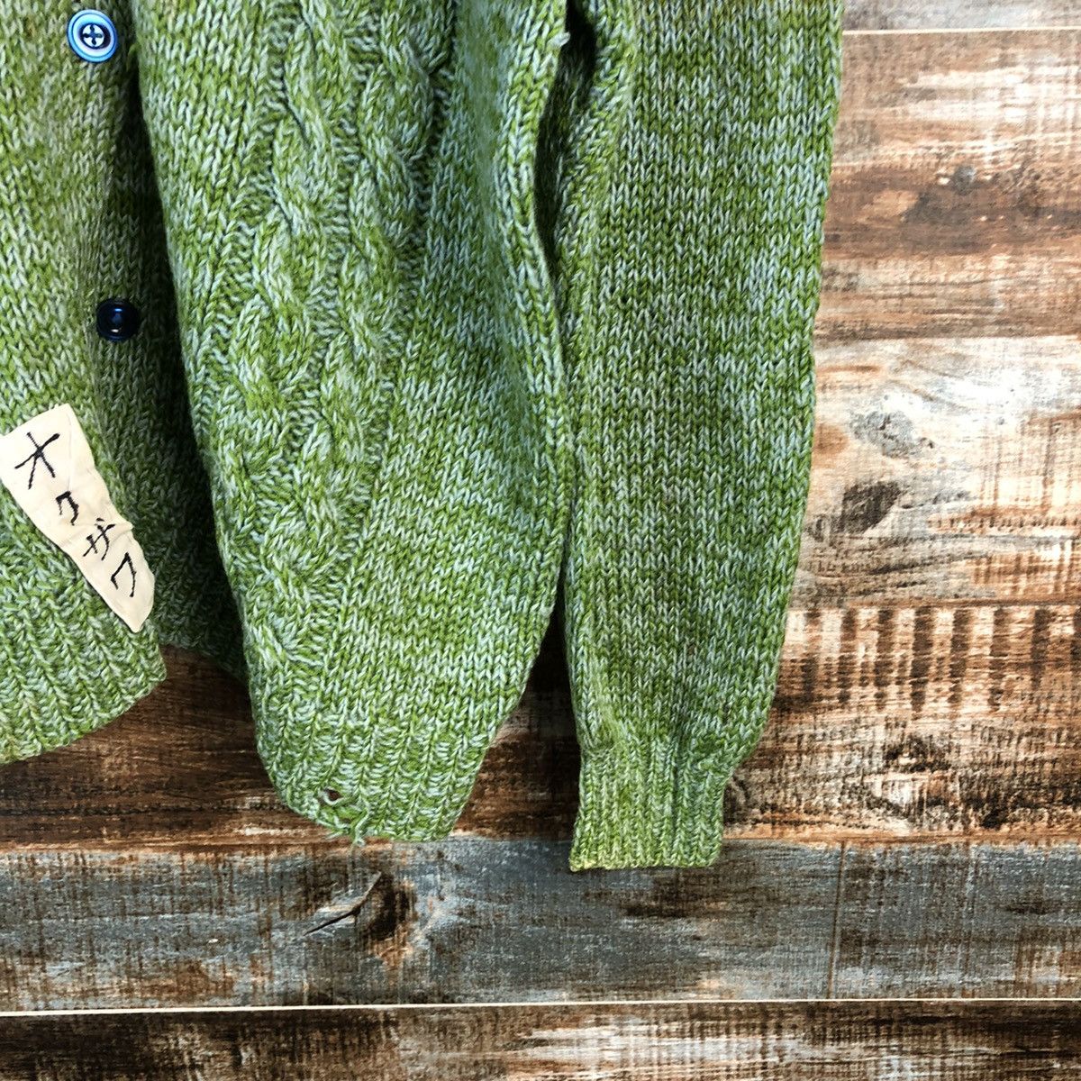 Japanese Brand Japan vintage Green Hand Knitwear cardigan #A2321 Size US S / EU 44-46 / 1 - 8 Thumbnail
