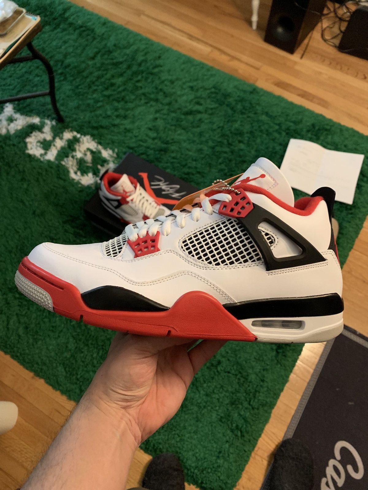 Jordan Brand × Nike Jordan 4 Fire Red 2020 Size US 10.5 / EU 43-44 - 11 Thumbnail