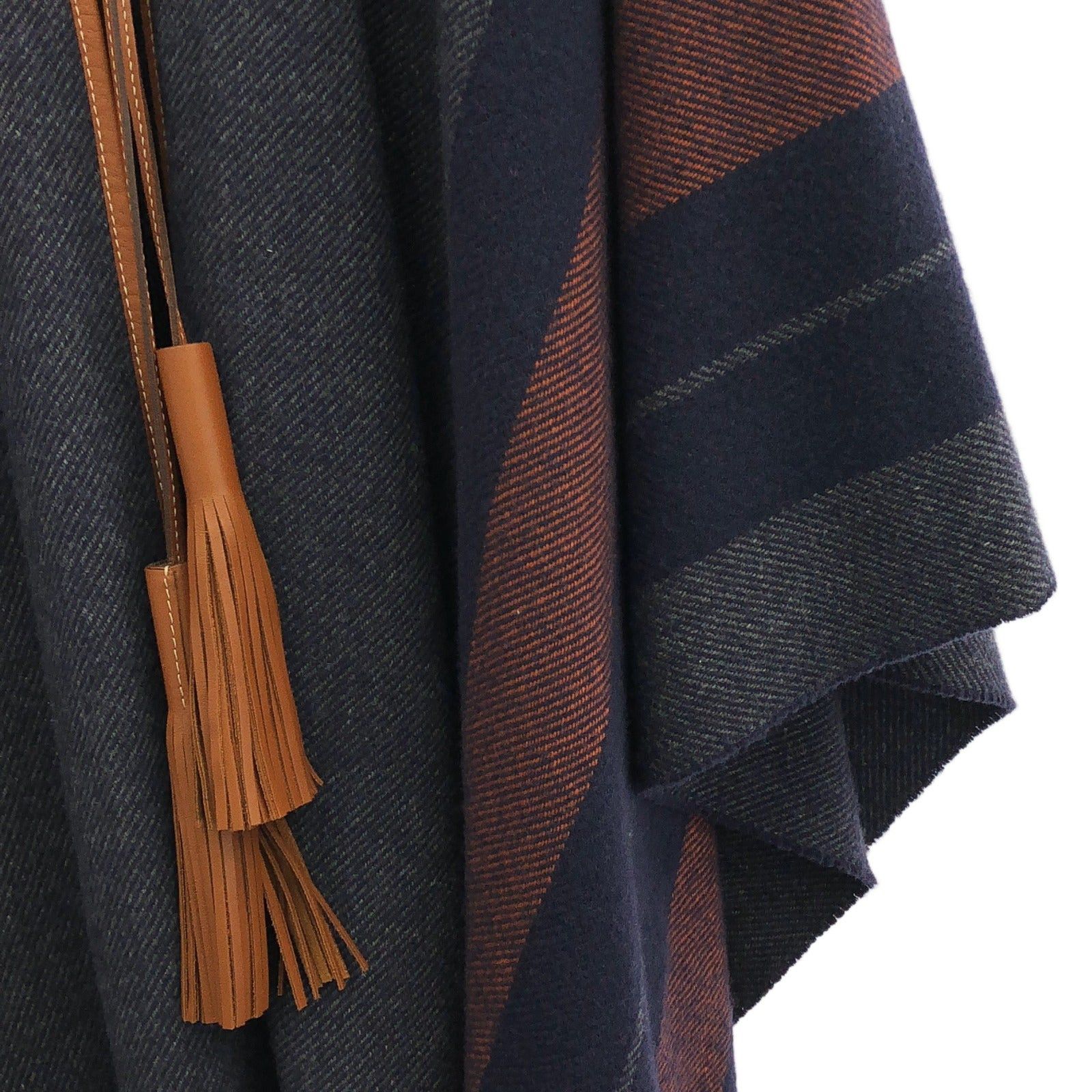 Hermes Hermes Poncho Wool Navy Size ONE SIZE - 1 Thumbnail