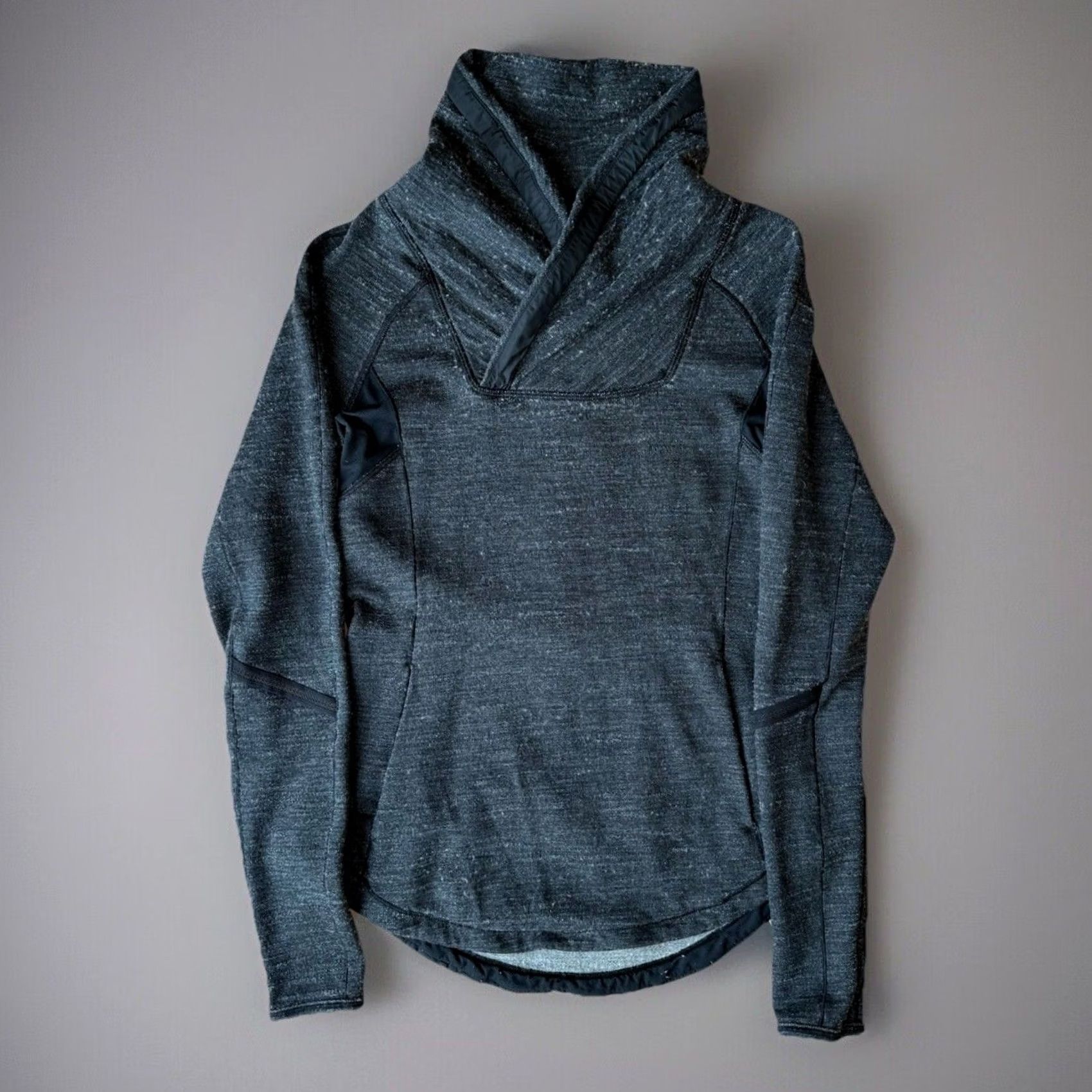 Lululemon Lululemon Hoodie 4 Dark Gray Cowl Neck Pullover Wool Blend Athleisure Yoga Hoodie Womens M Gray Size M / US 6-8 / IT 42-44 - 2 Thumbnail