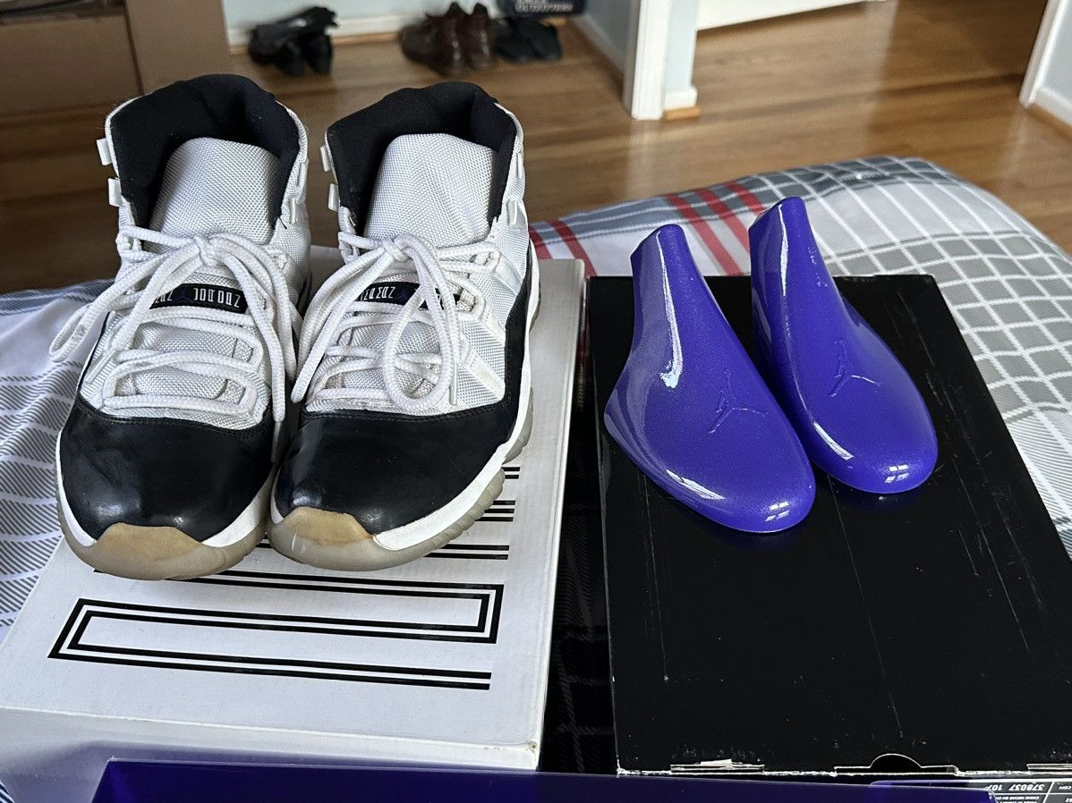 image of Air Jordan 11 Concords Retros Shoes in White, Men's (Size 10)