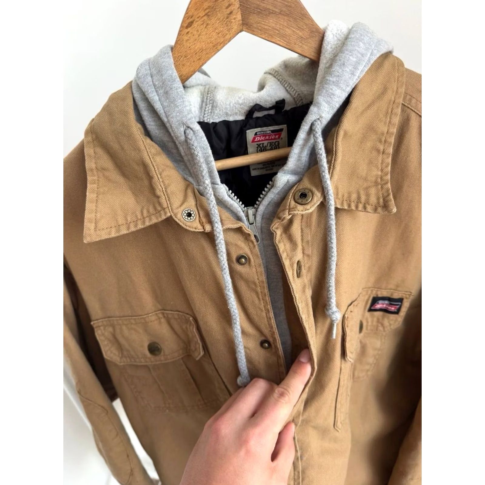 Dickies DICKIES MEN’S WORKWEAR ACTIVE HOODED JACKET BROWN XL Jacket Mens Hooded Lightweight Lined Quilted 90s Workwear Over Jacket Dickies Size US XL / EU 56 / 4 - 3 Thumbnail