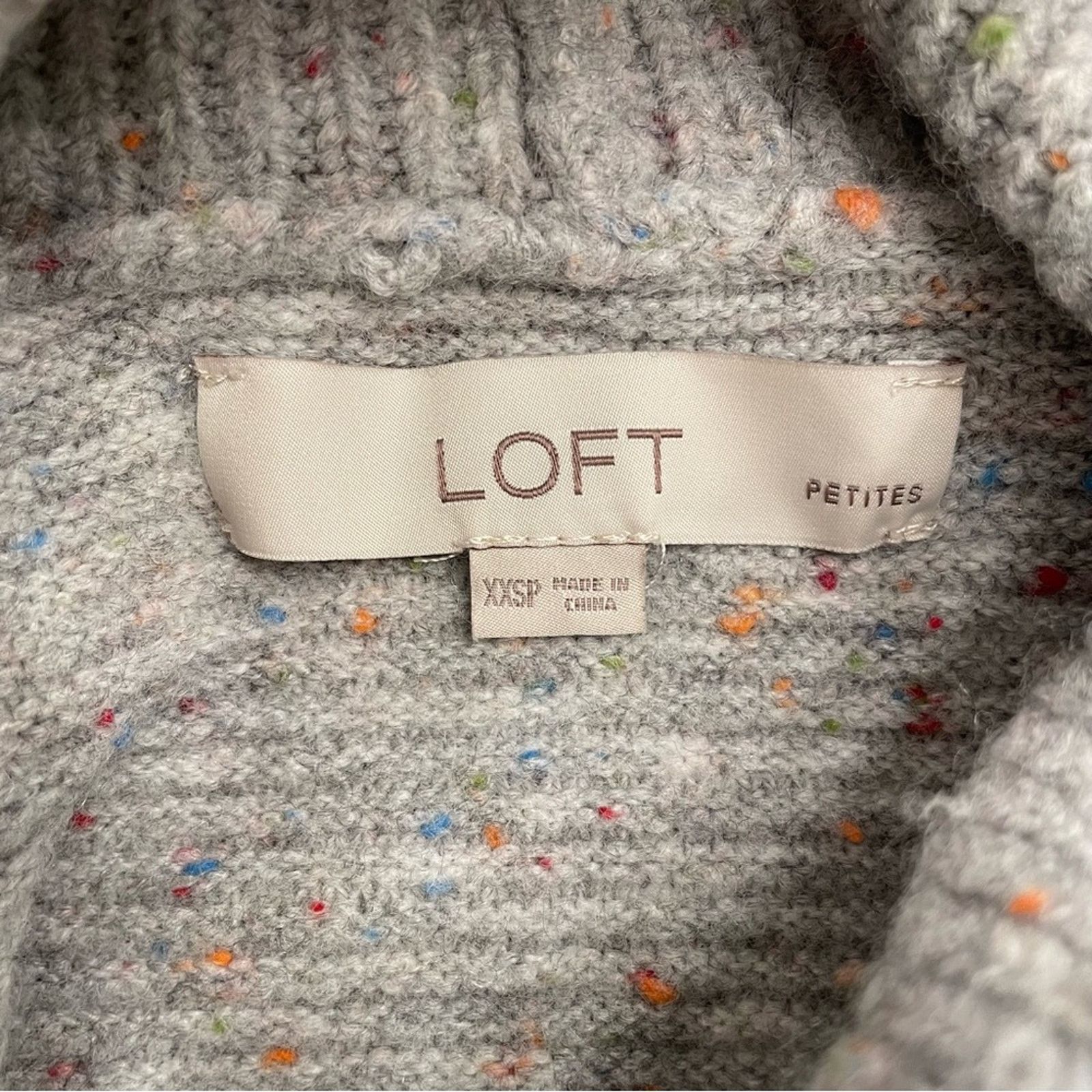 Loft Ann Taylor LOFT Cowl Neck Sweater XXSP Size XXS / US 00 / IT 34 - 12 Thumbnail