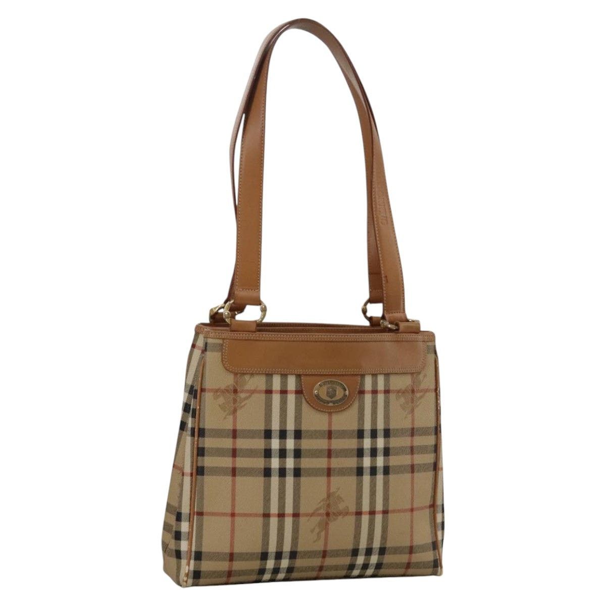 Burberry Burberry Nova Check Shoulder Bag Pvc Beige Gold Size ONE SIZE - 1 Thumbnail