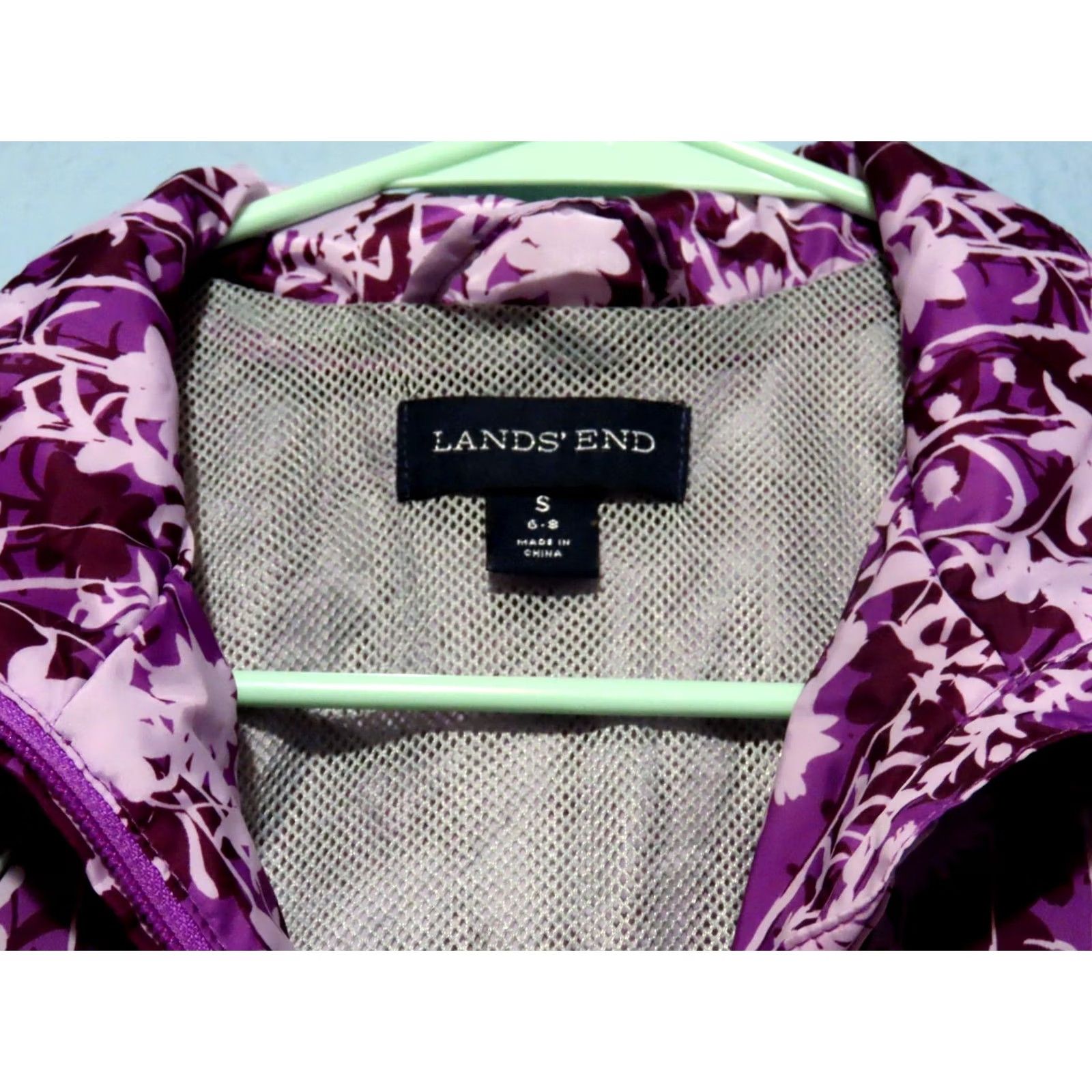 Lands' End Lands' End Full Zip Women's S (6-8) Light Vented Purple Windbreaker Jacket Size S / US 4 / IT 40 - 4 Thumbnail