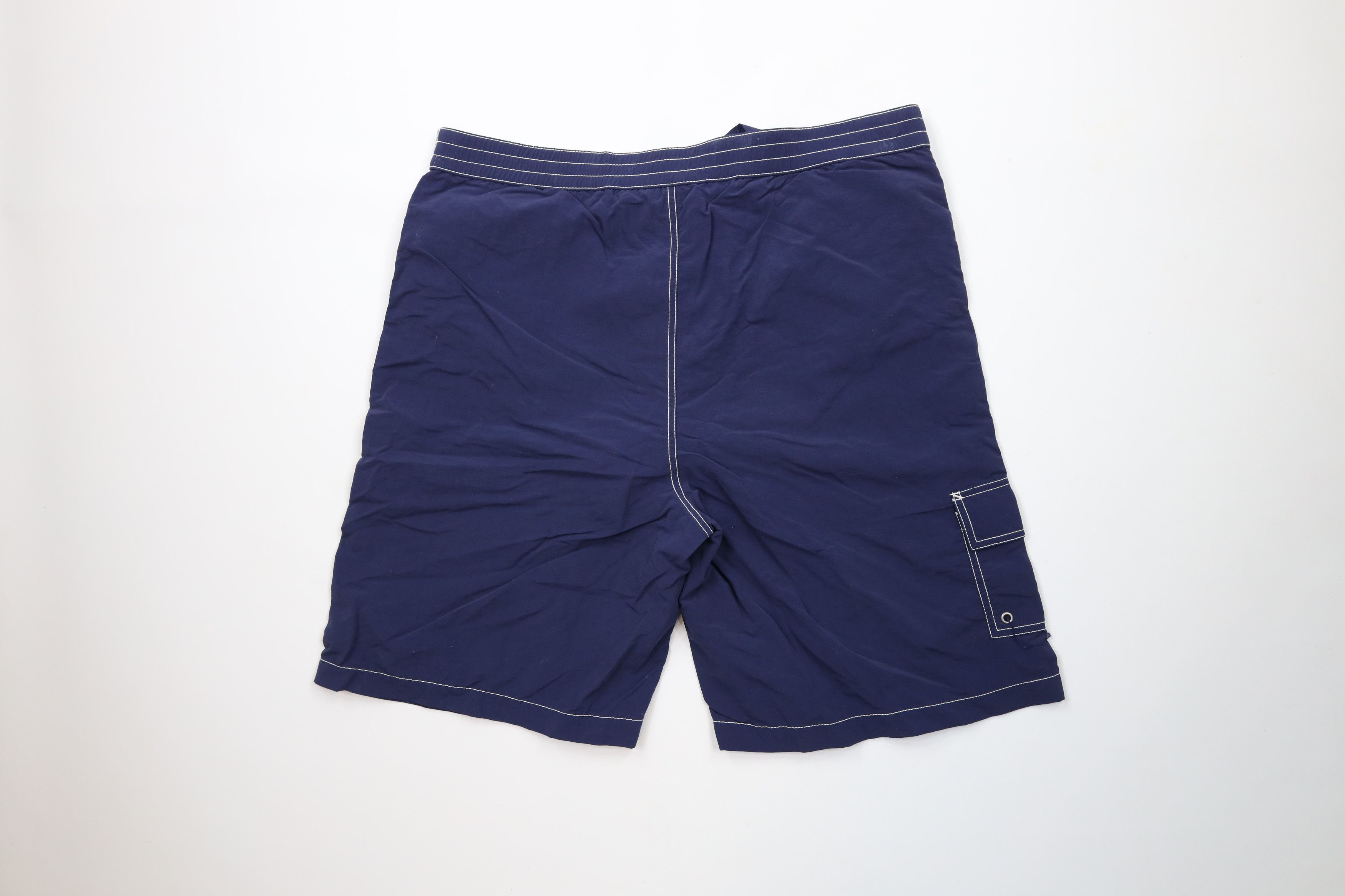 Ralph Lauren × Vintage Vintage 90s Ralph Lauren Spell Lined Shorts Swim Trunks Blue Size US 36 / EU 52 - 9 Thumbnail