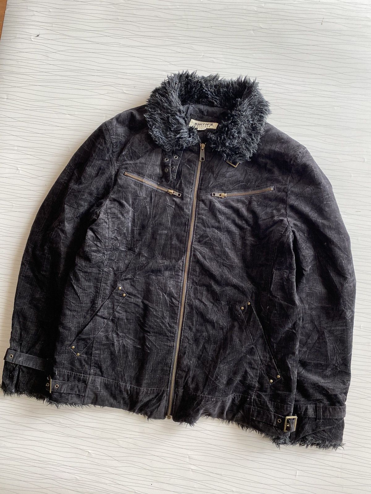 14th Addiction JAPANESE SMITH’S FUR JACKET MULTI ZIPPER GHOTIC PUNK Size US L / EU 52-54 / 3 - 4 Thumbnail