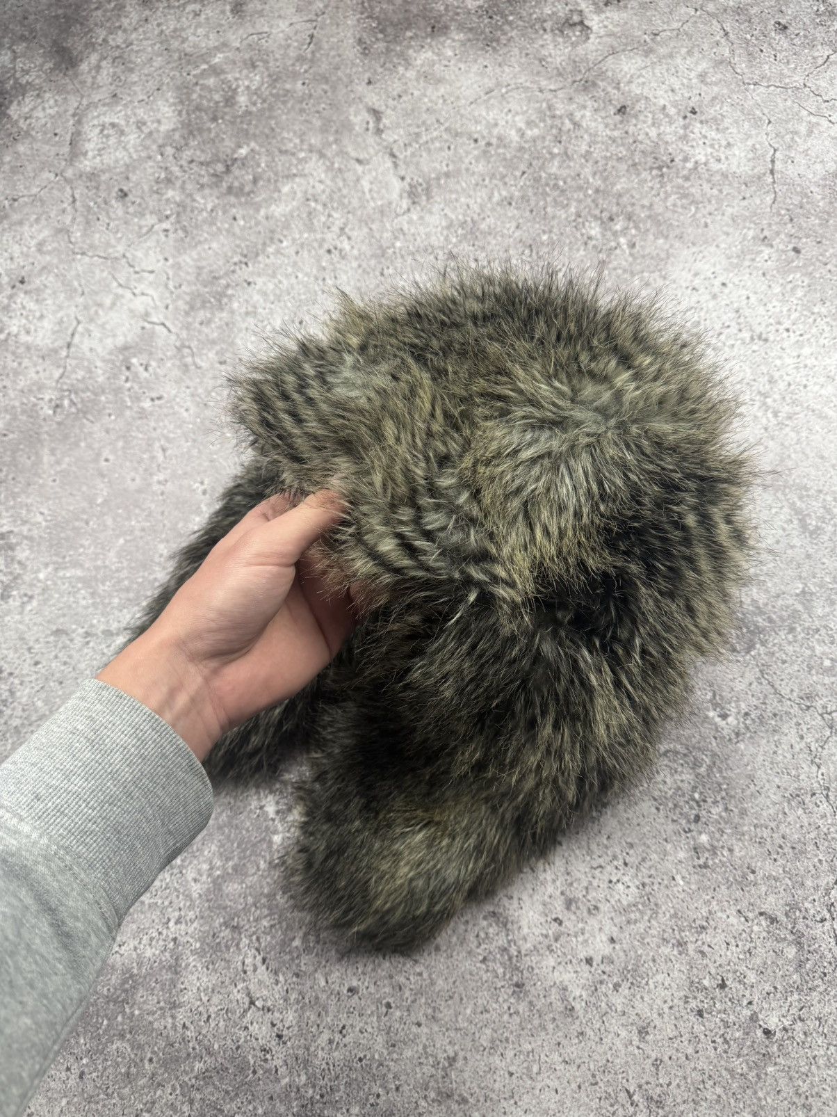 Japanese Brand Vintage Crazy Mohair Fuzzy Faux Fur Hat Ushanka Huge Size ONE SIZE - 2 Thumbnail