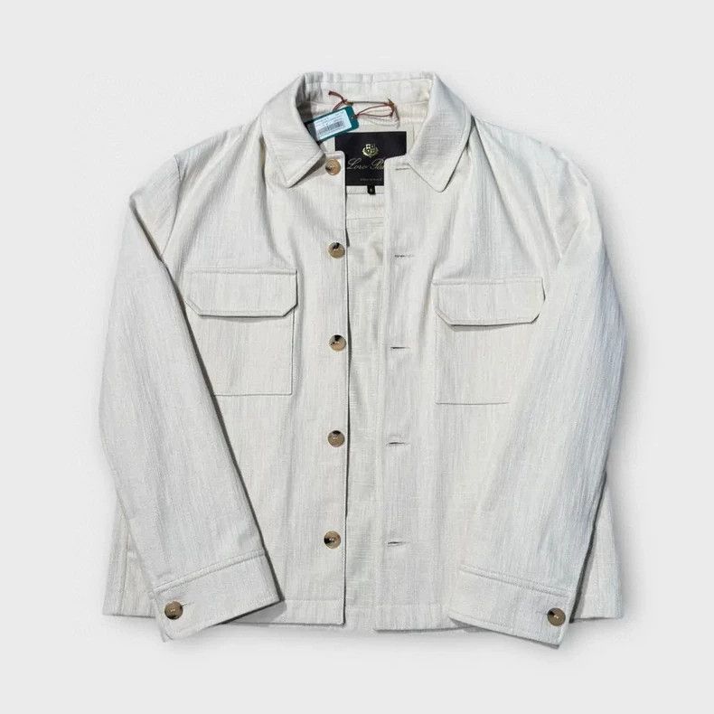 Loro Piana LORO PIANA Light grey cotton casual jacket Size US S / EU 44-46 / 1 - 4 Thumbnail
