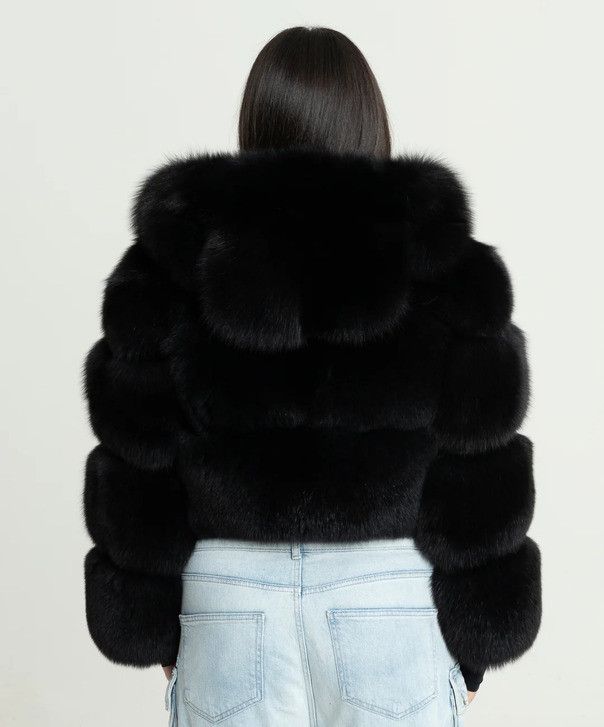 Other Women’s Hooded Fox Fur Jacket Size L / US 10 / IT 46 - 3 Thumbnail