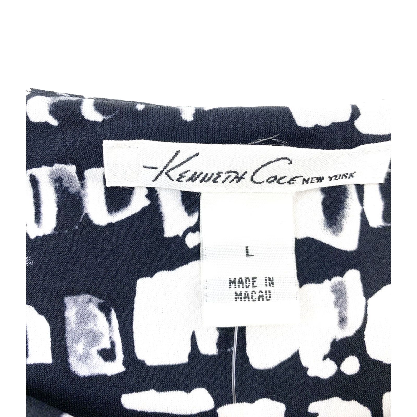 Kenneth Cole Kenneth Cole Tank Top Women Large Black White Sleeveless Boat Neck NWT Multicolor Basic Shirt Size L / US 10 / IT 46 - 3 Thumbnail