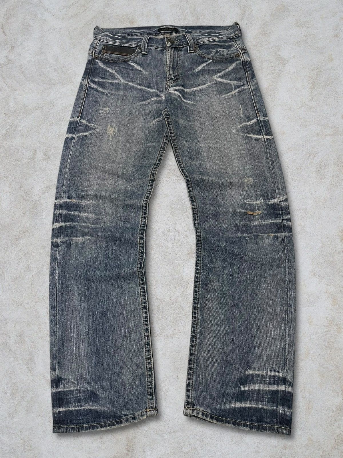 Undercover Vintage Japanese Whisker Wash Buckle Back Ripped Loose Jeans Size US 32 / EU 48 - 5 Thumbnail