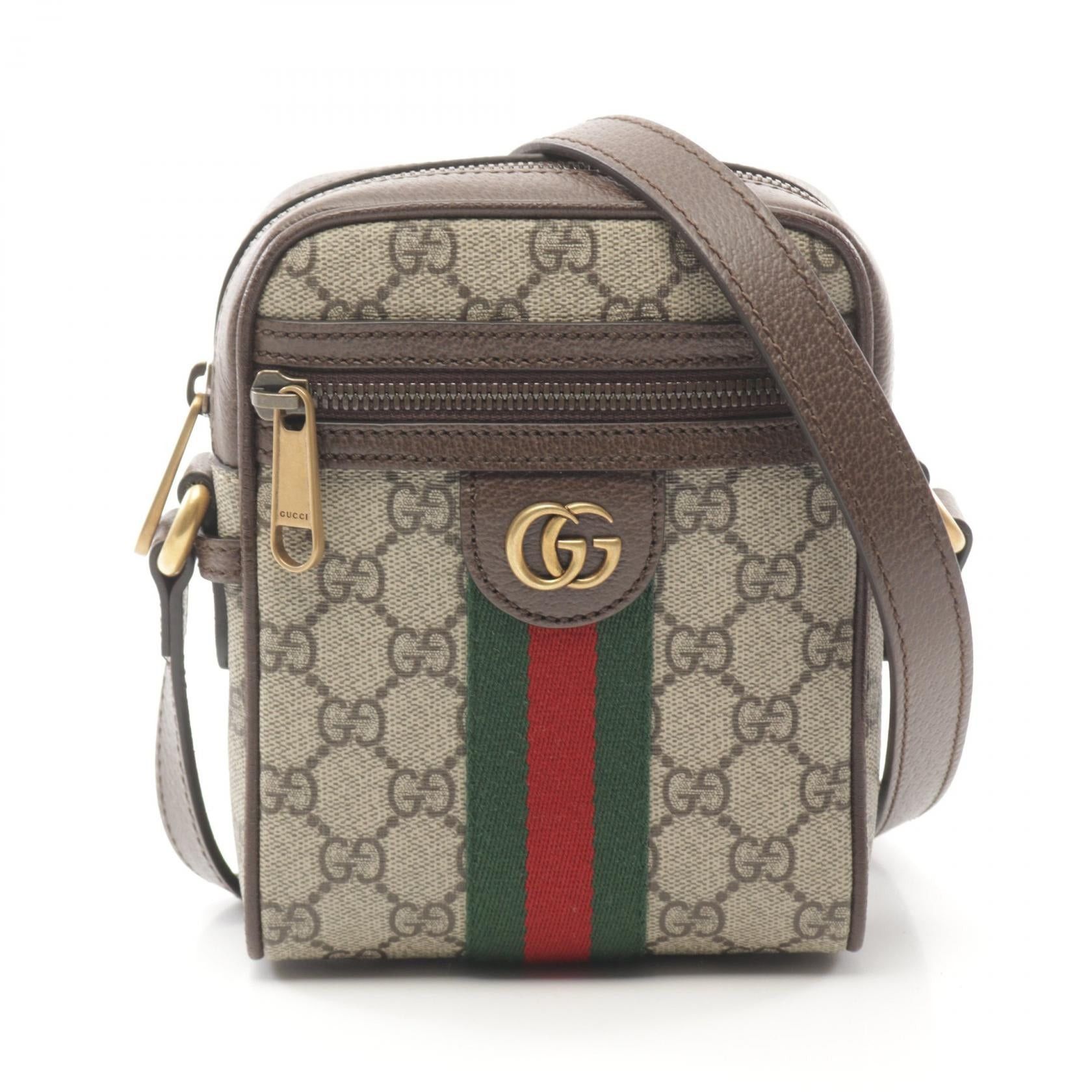 Gucci Gucci Ophidia Gg Supreme Shoulder Bag Coated Canvas Leather Beige Brown Multicolor Size ONE SIZE - 1 Thumbnail
