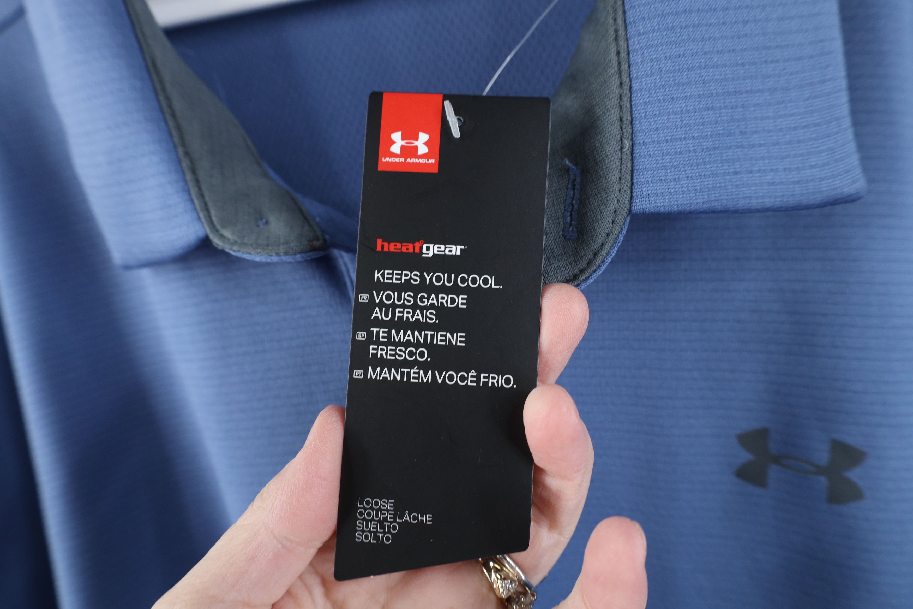 Under Armour New Under Armour HeatGear Collared Golf Polo Shirt Blue Size US XXL / EU 58 / 5 - 5 Thumbnail