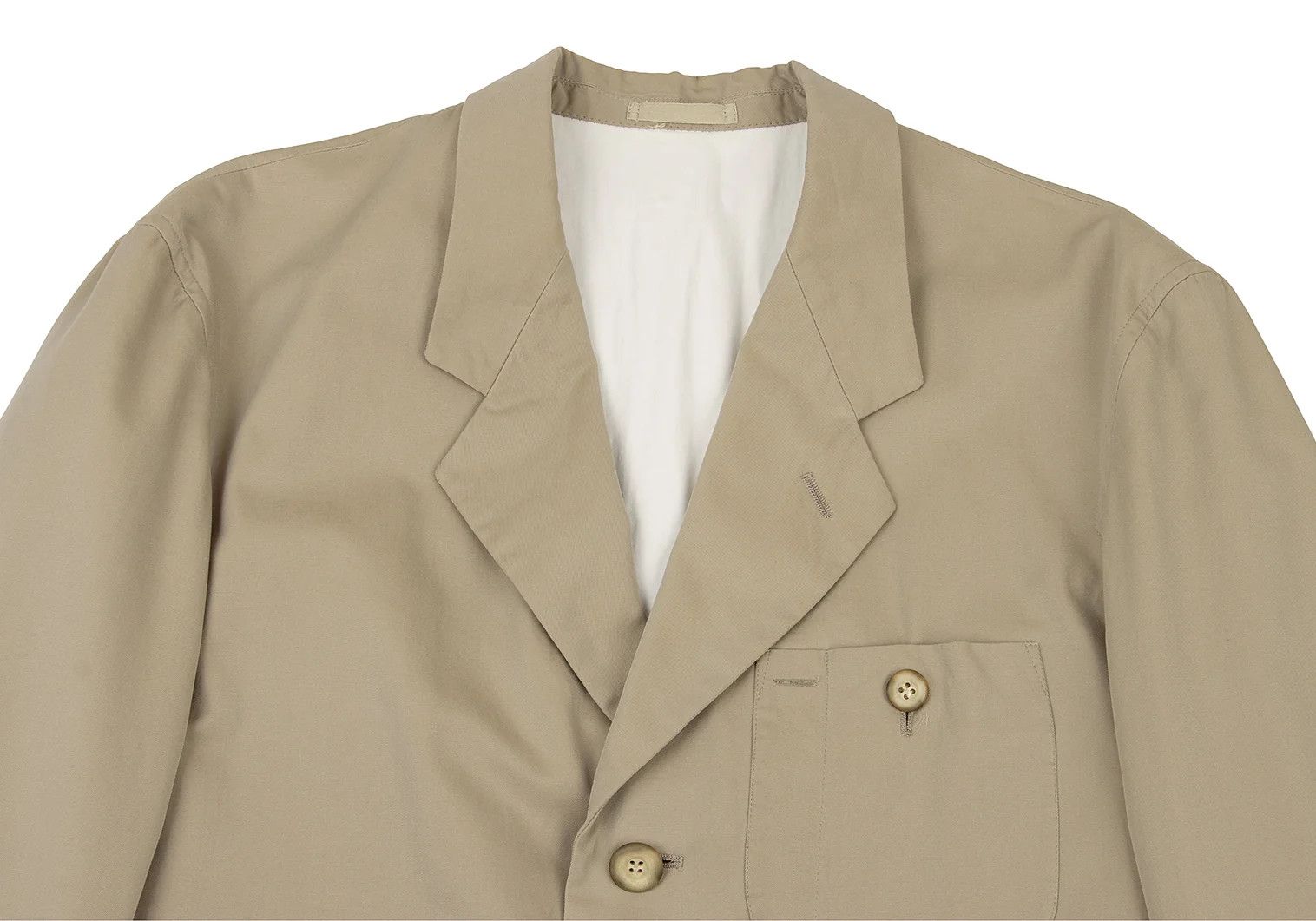Issey Miyake Cotton Multi-Pocket Design Jacket in Beige, Size S Size US S / EU 44-46 / 1 - 2 Thumbnail