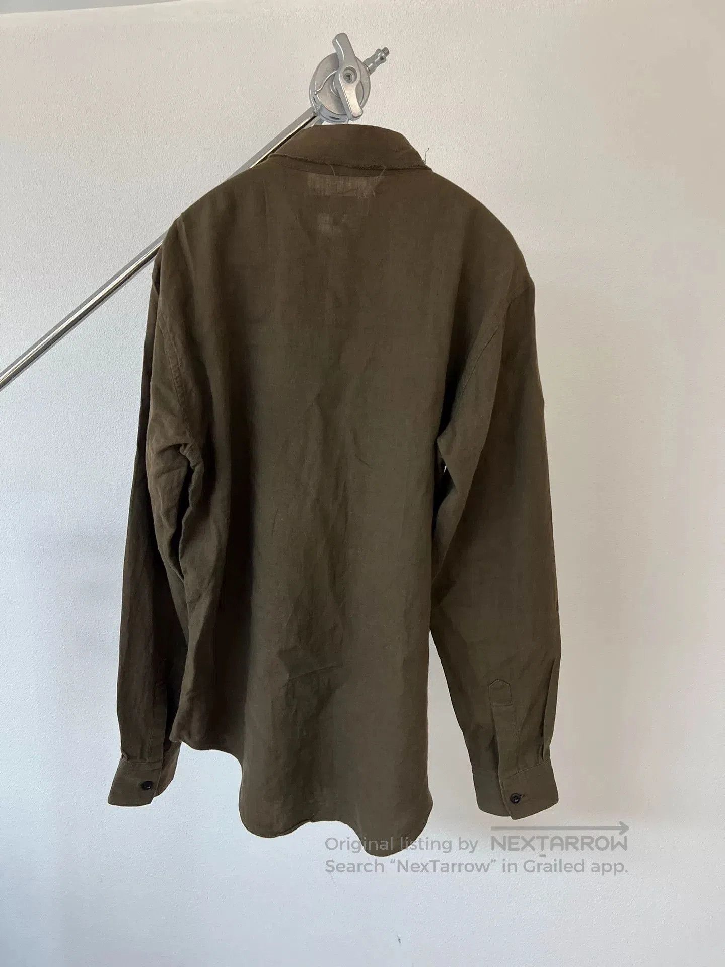Yohji Yamamoto Yohji Yamamoto Wool Blend Shirt with Fringe. Size US L / EU 52-54 / 3 - 5 Thumbnail
